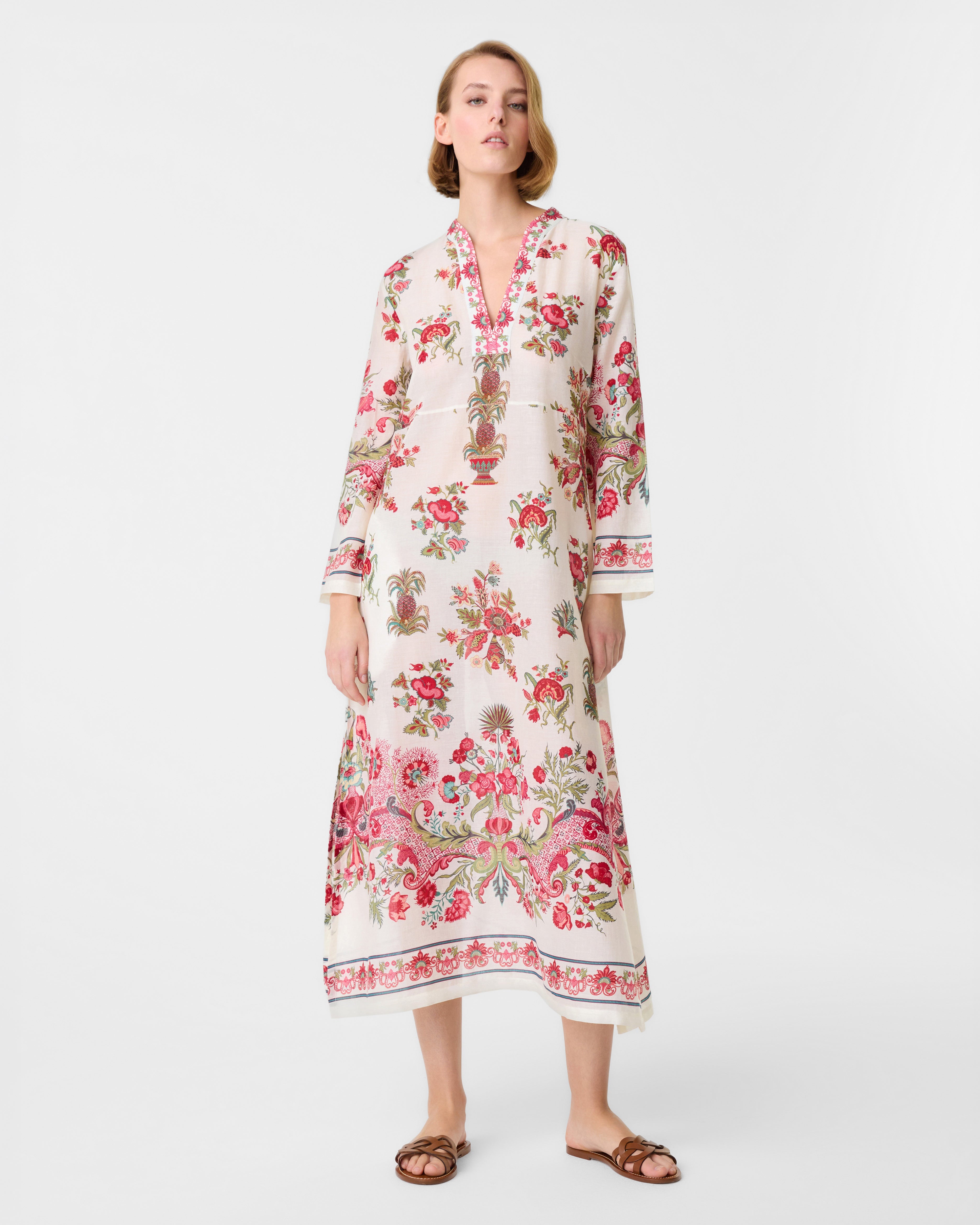 Giada Caftan in Chintz Print