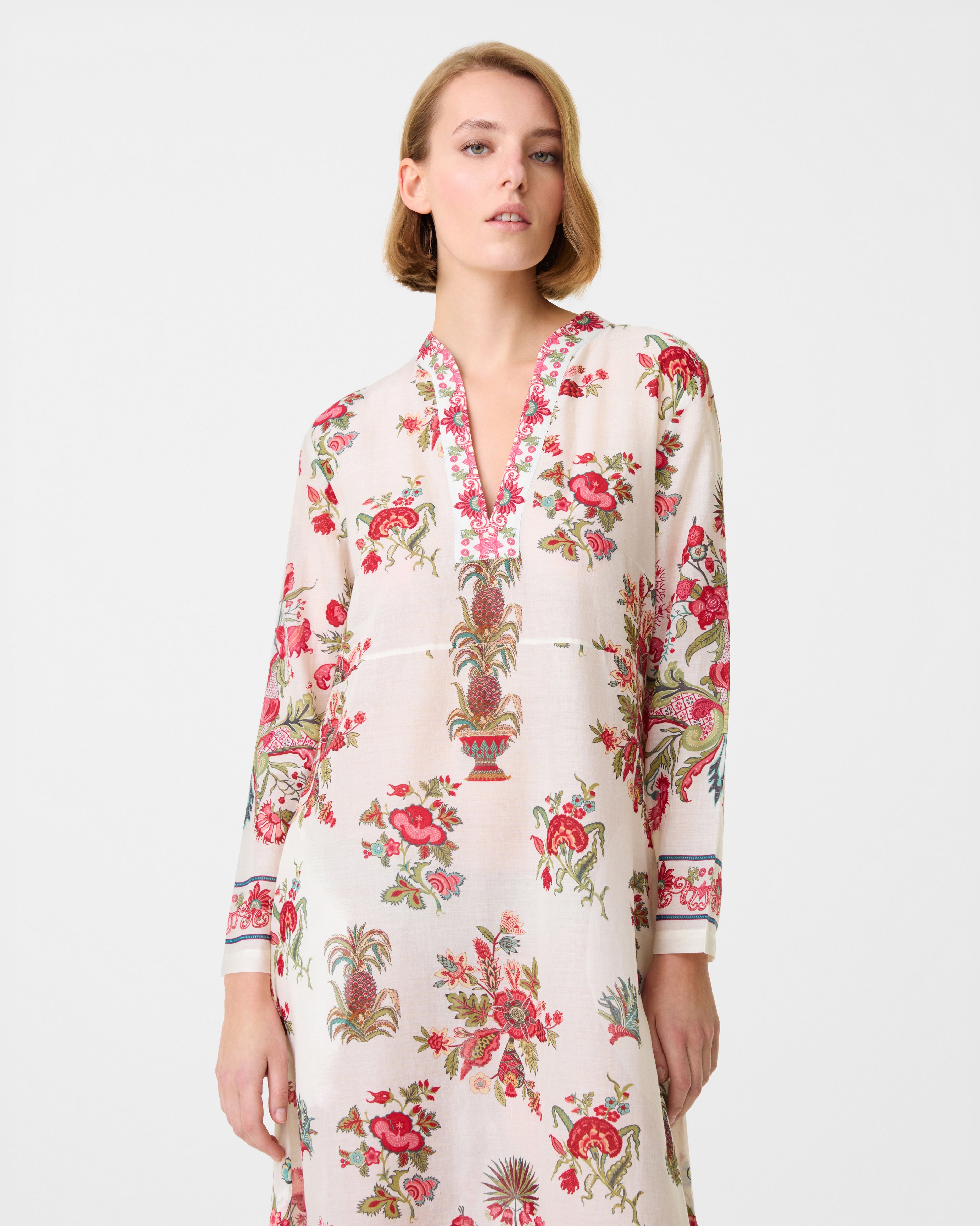Giada Caftan in Chintz Print