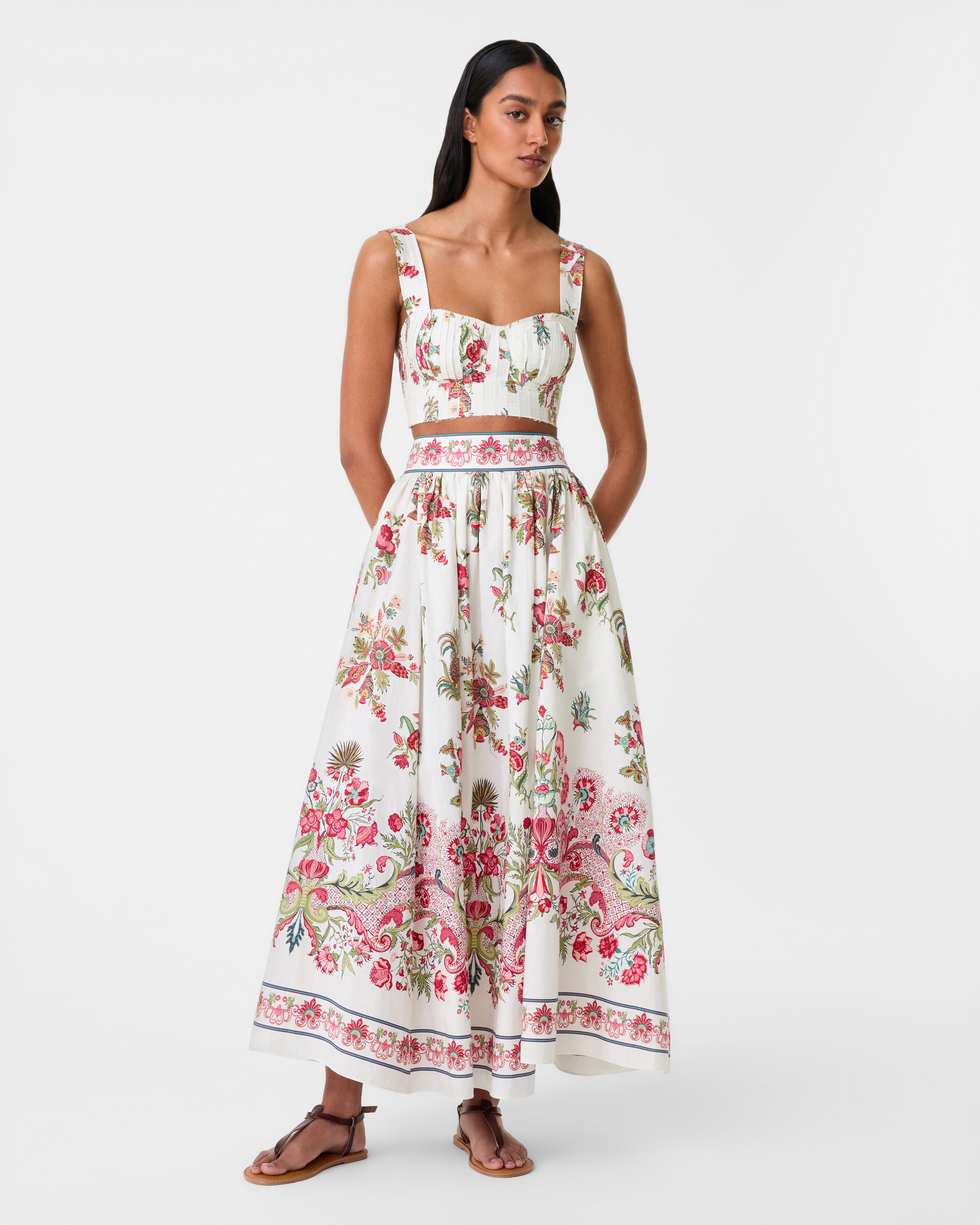 Ombretta Skirt in Chintz Print