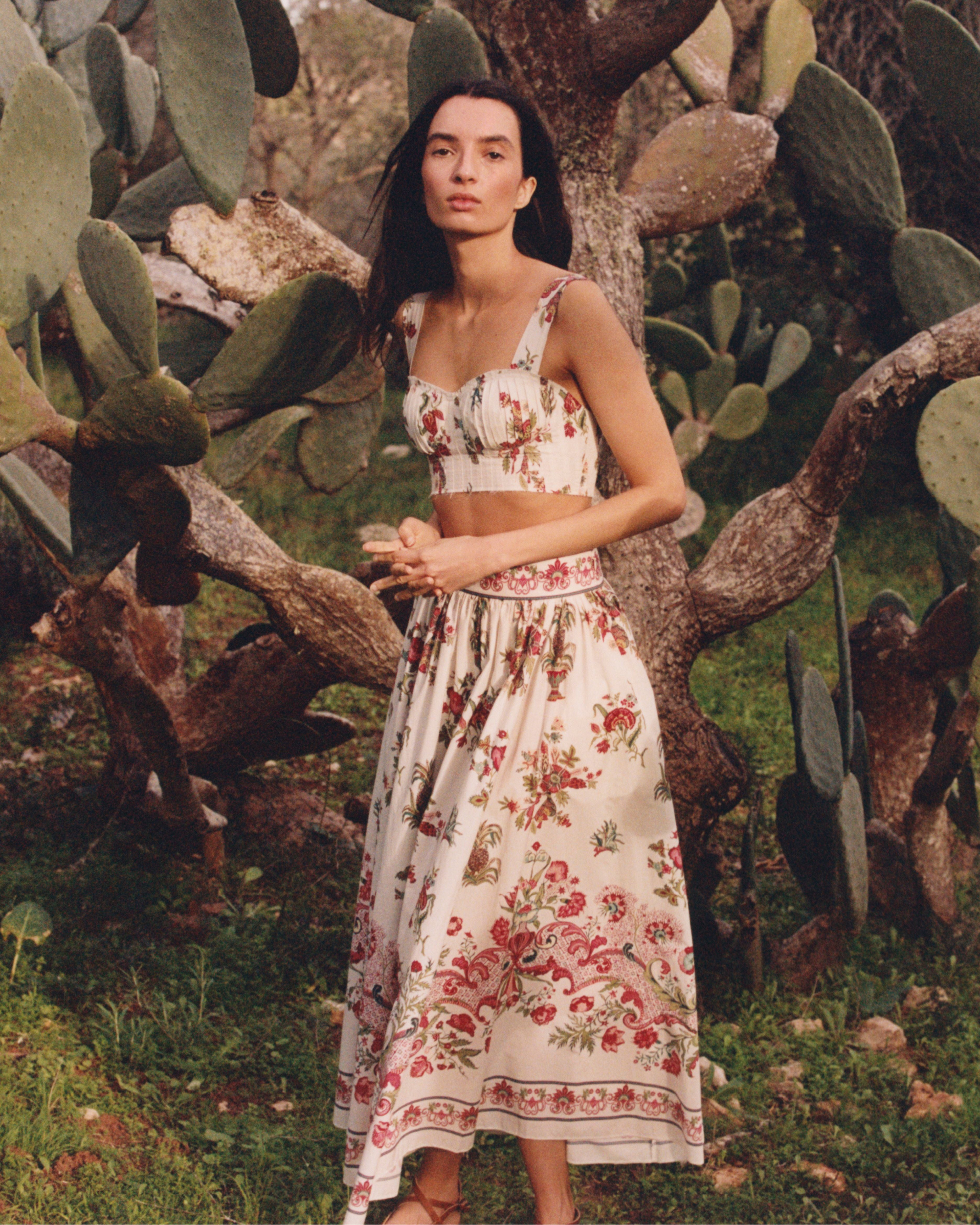 Ombretta Skirt in Chintz Print