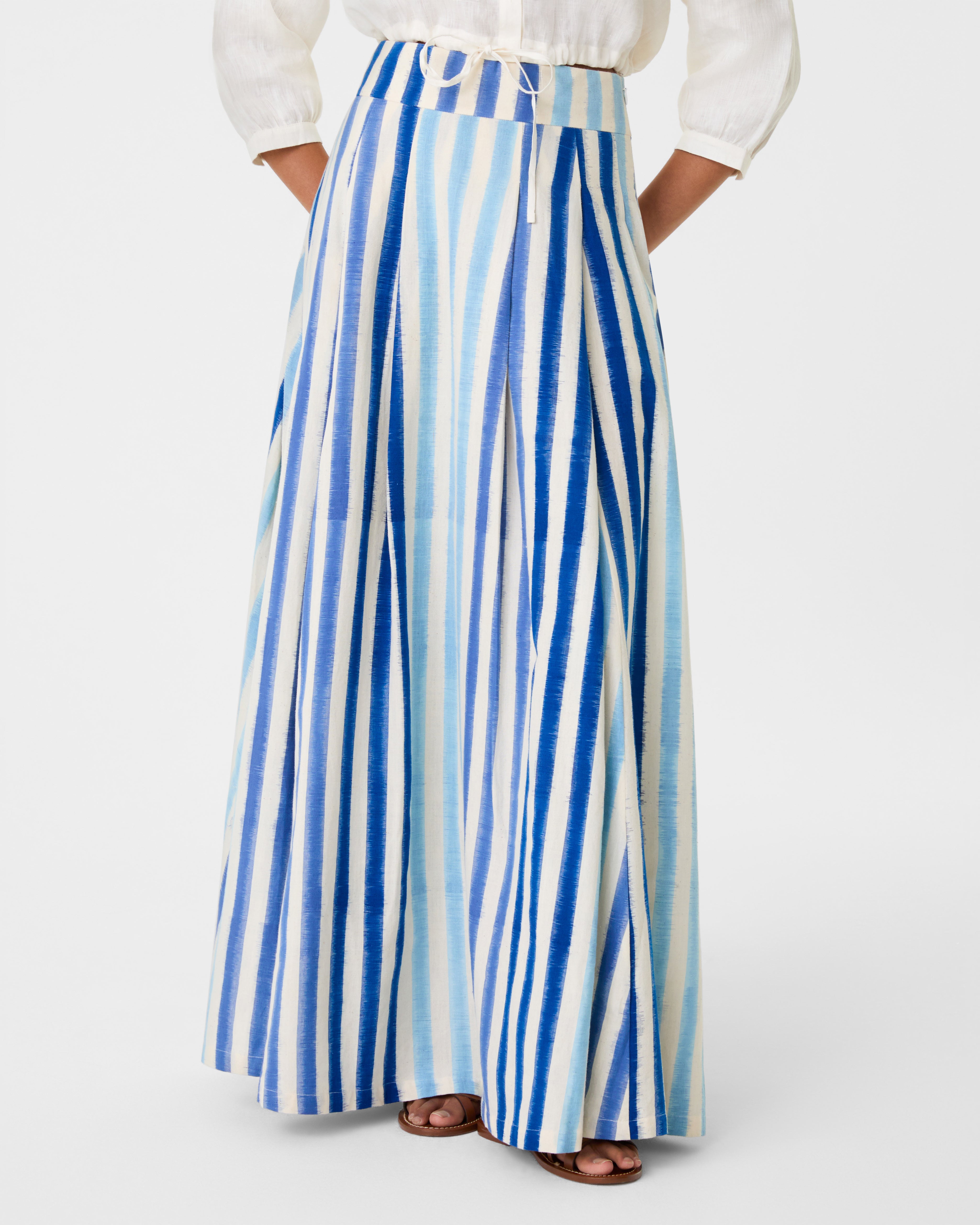 Flaminia Skirt in Ikat Stripes