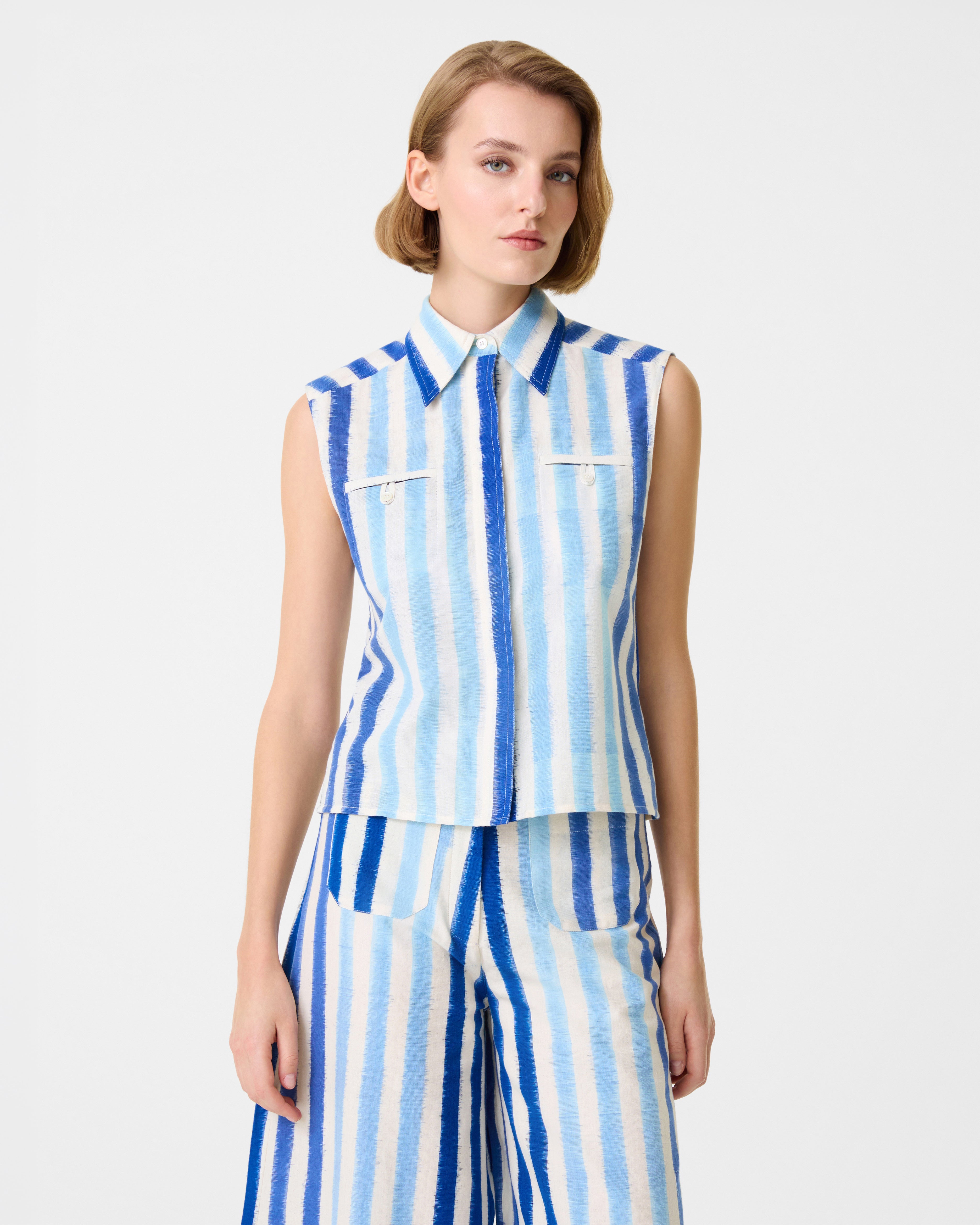 Ylenia Top in Ikat Stripes