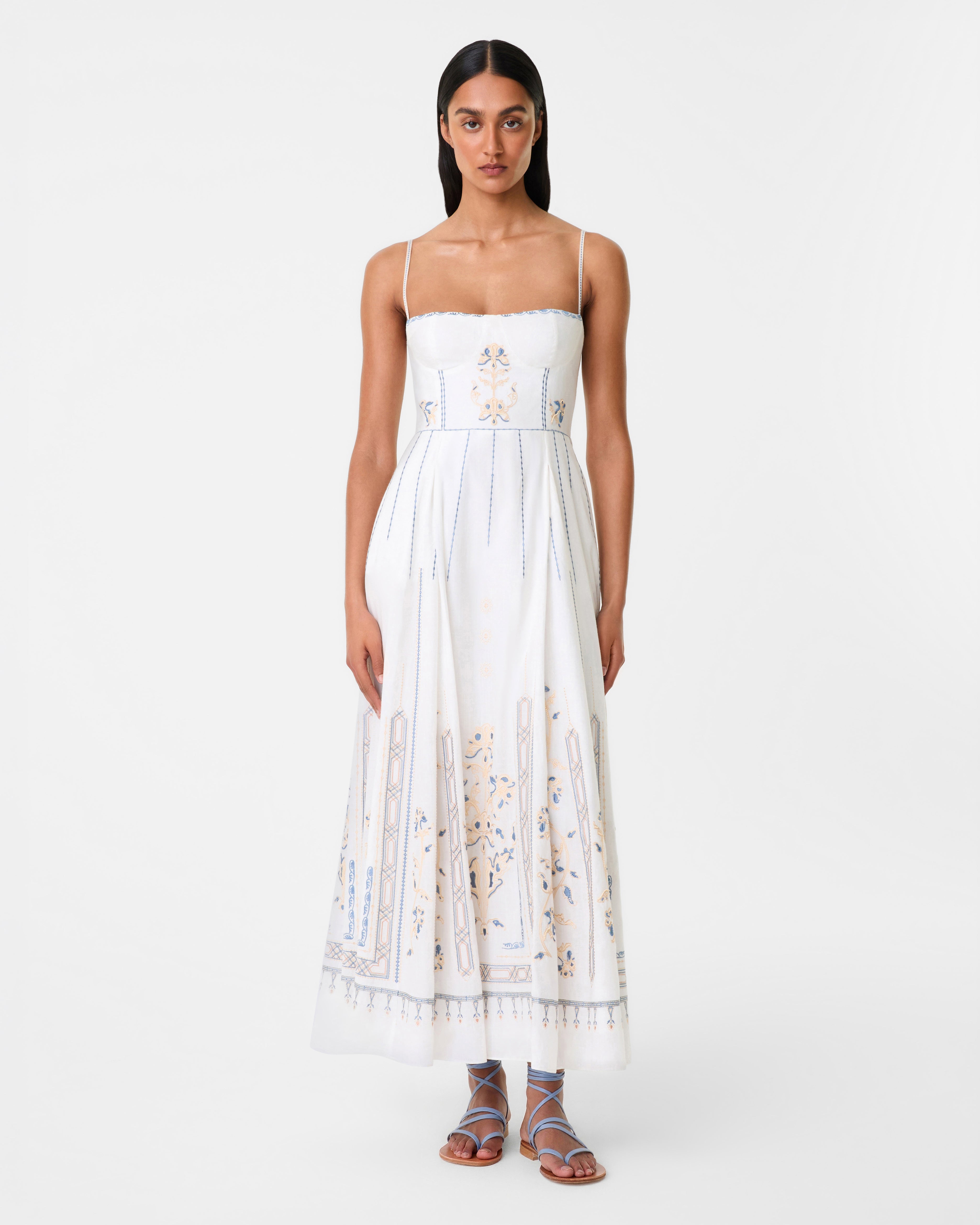 Valya Dress with Lace Embroidery