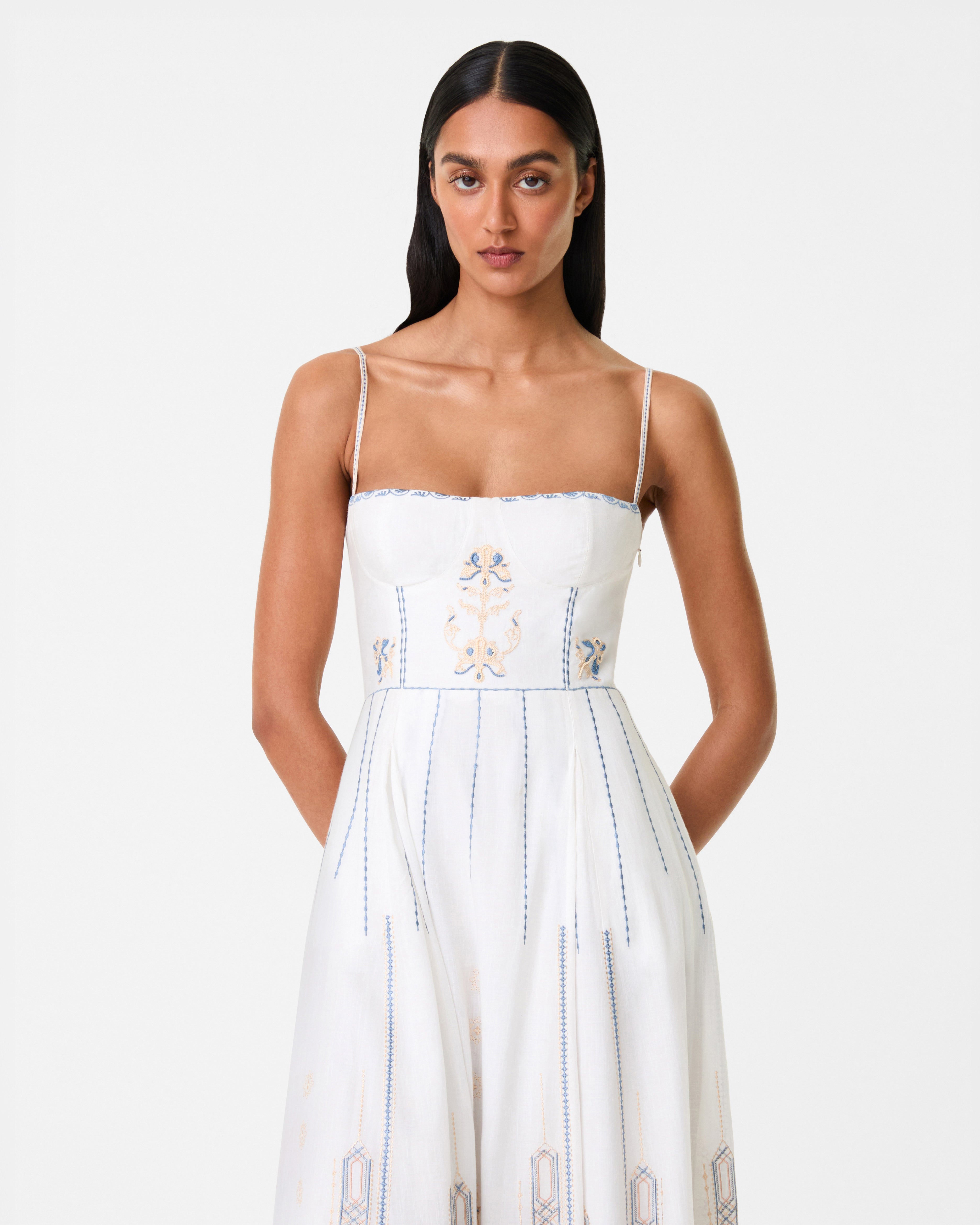 Valya Dress with Lace Embroidery