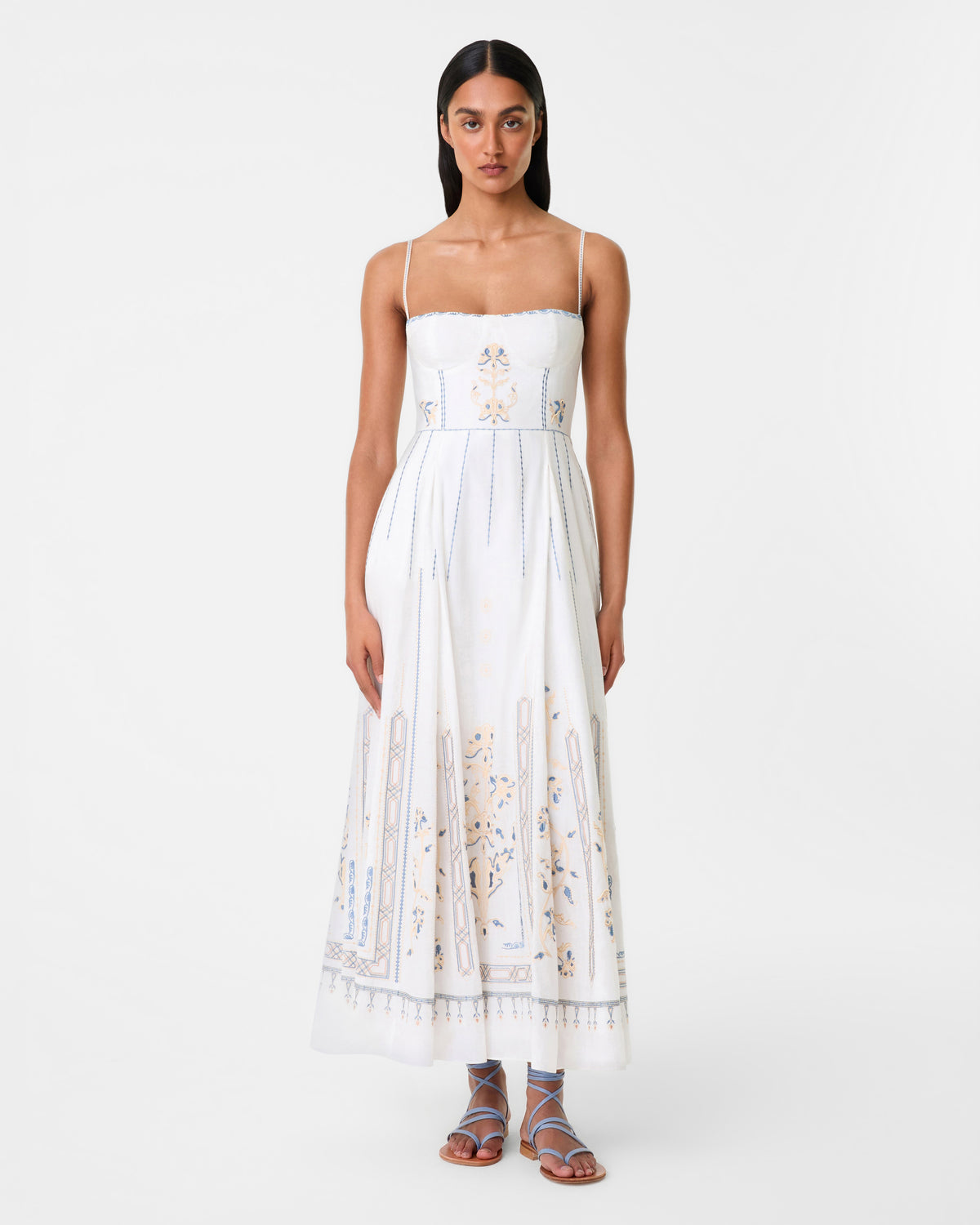 Valya Dress with Lace Embroidery