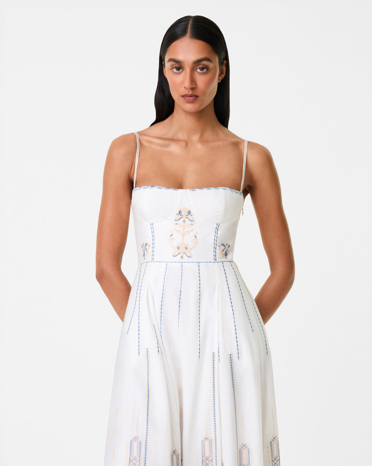 Valya Dress with Lace Embroidery