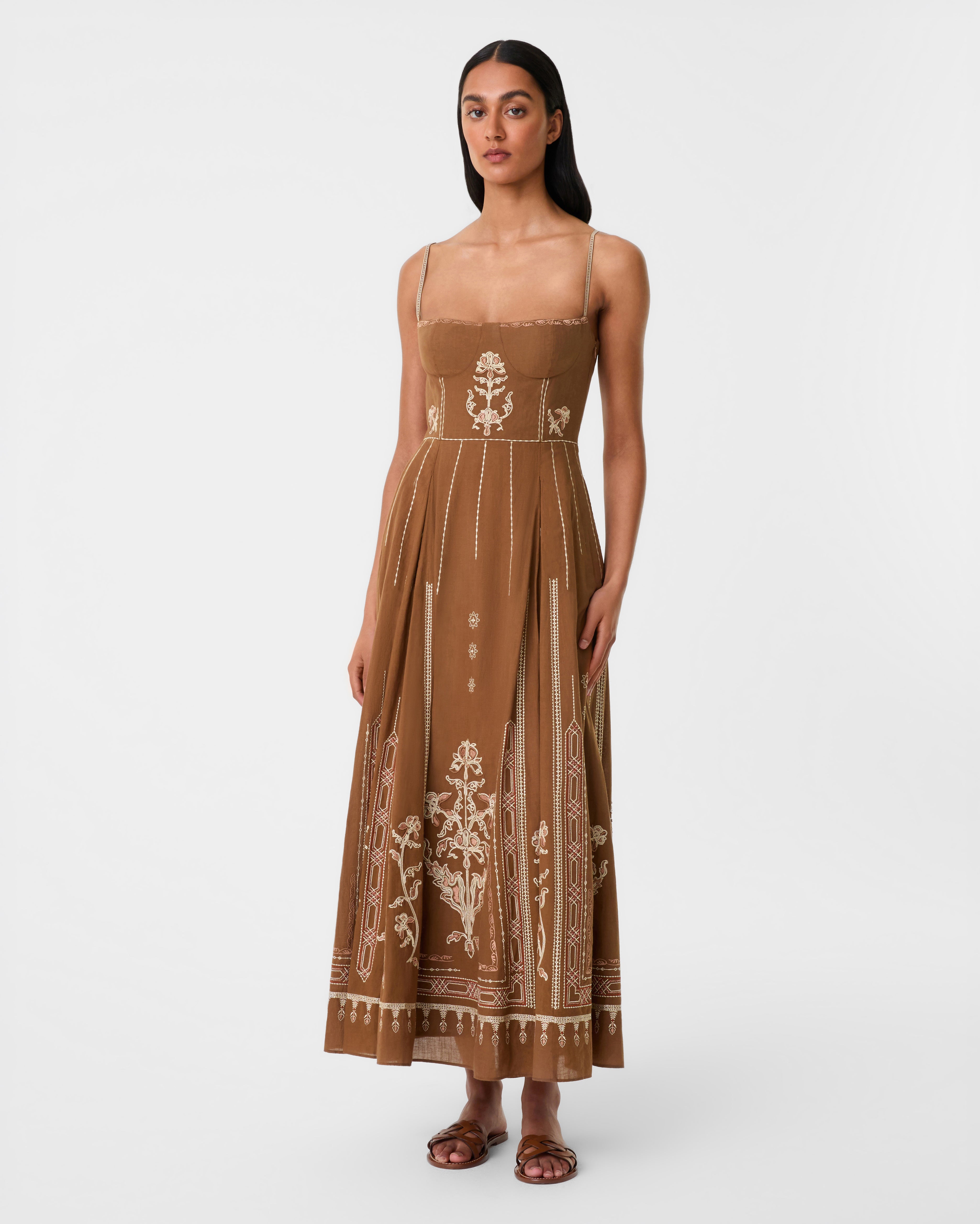 Valya Dress with Lace Embroidery