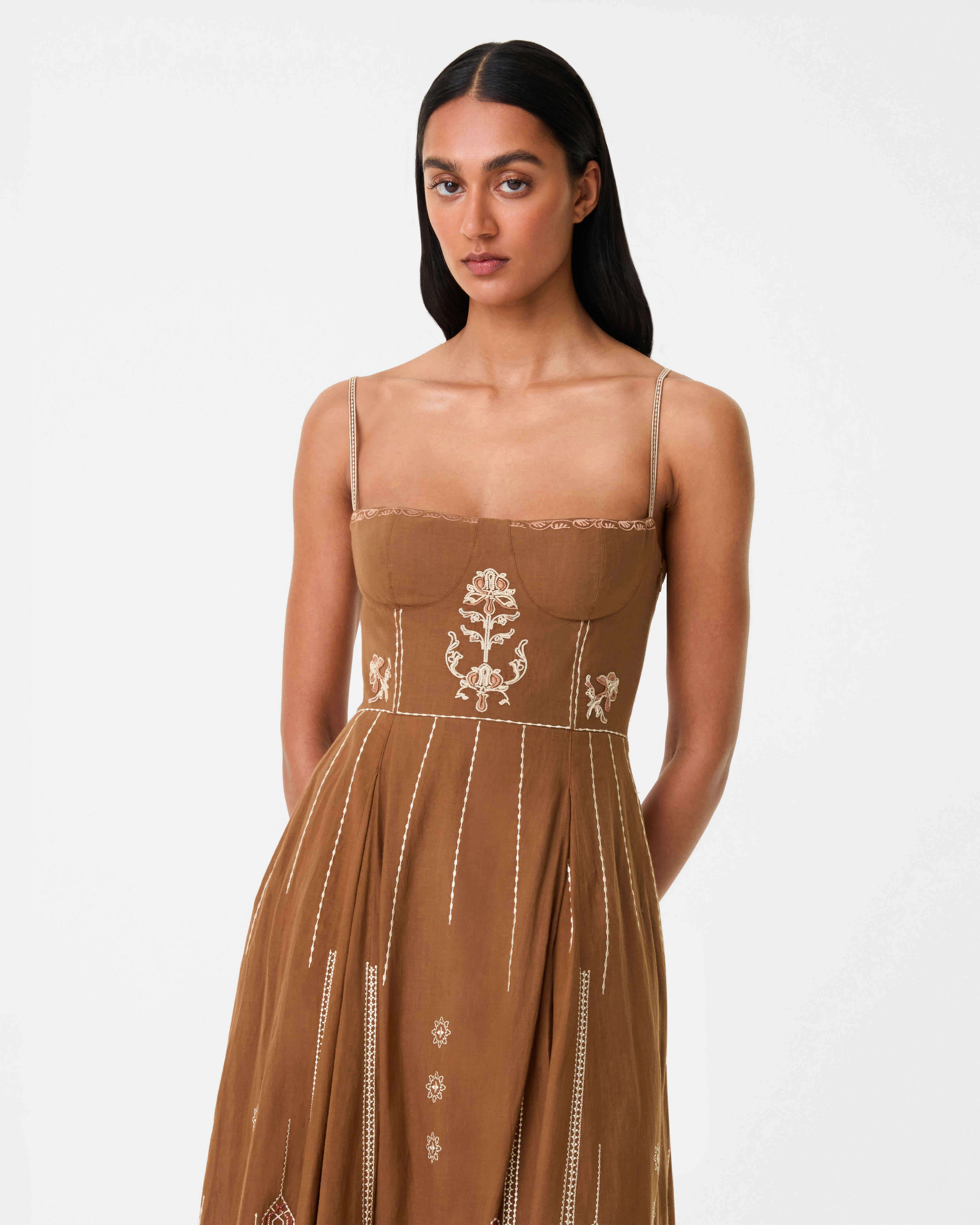 Valya Dress with Lace Embroidery