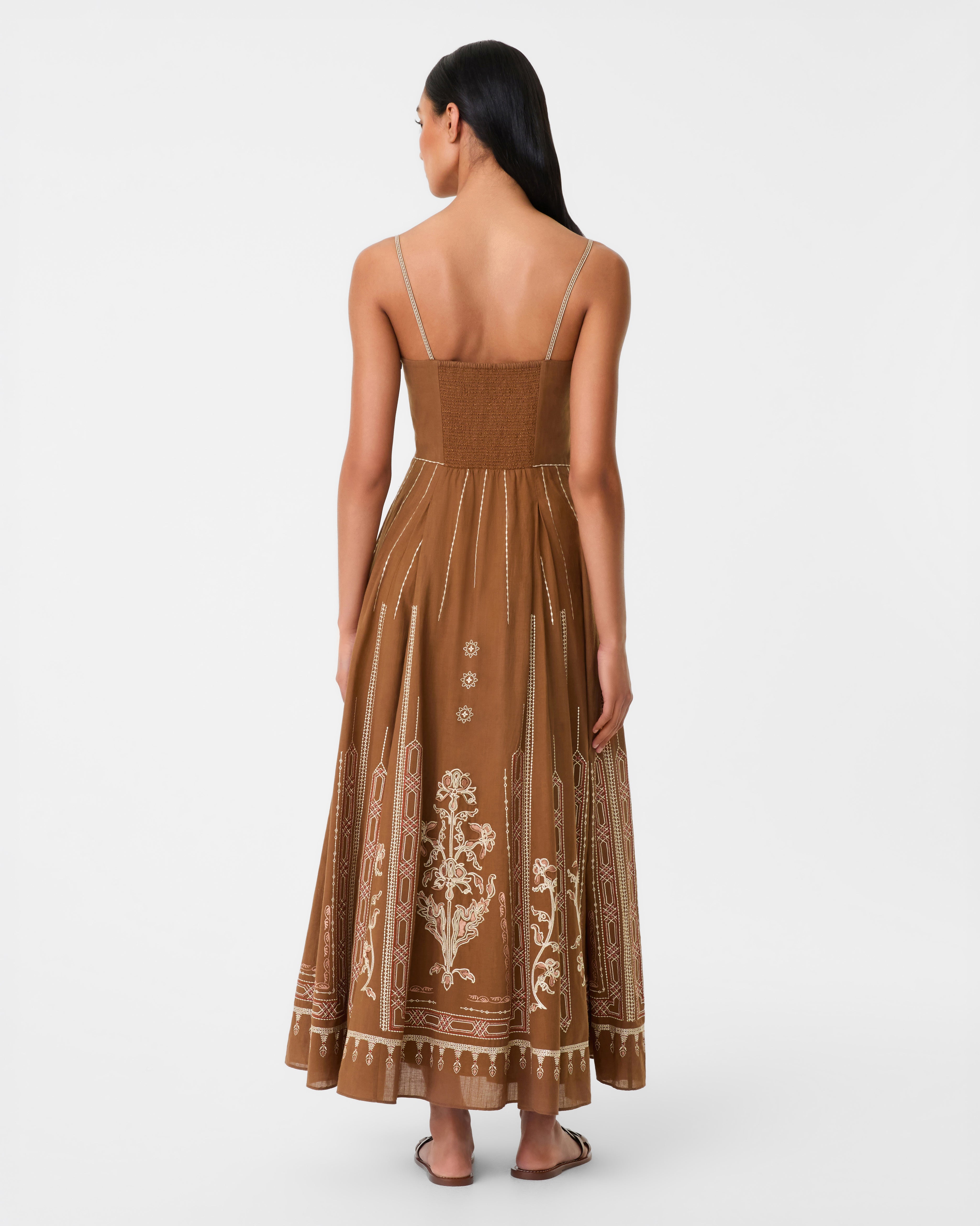 Valya Dress with Lace Embroidery