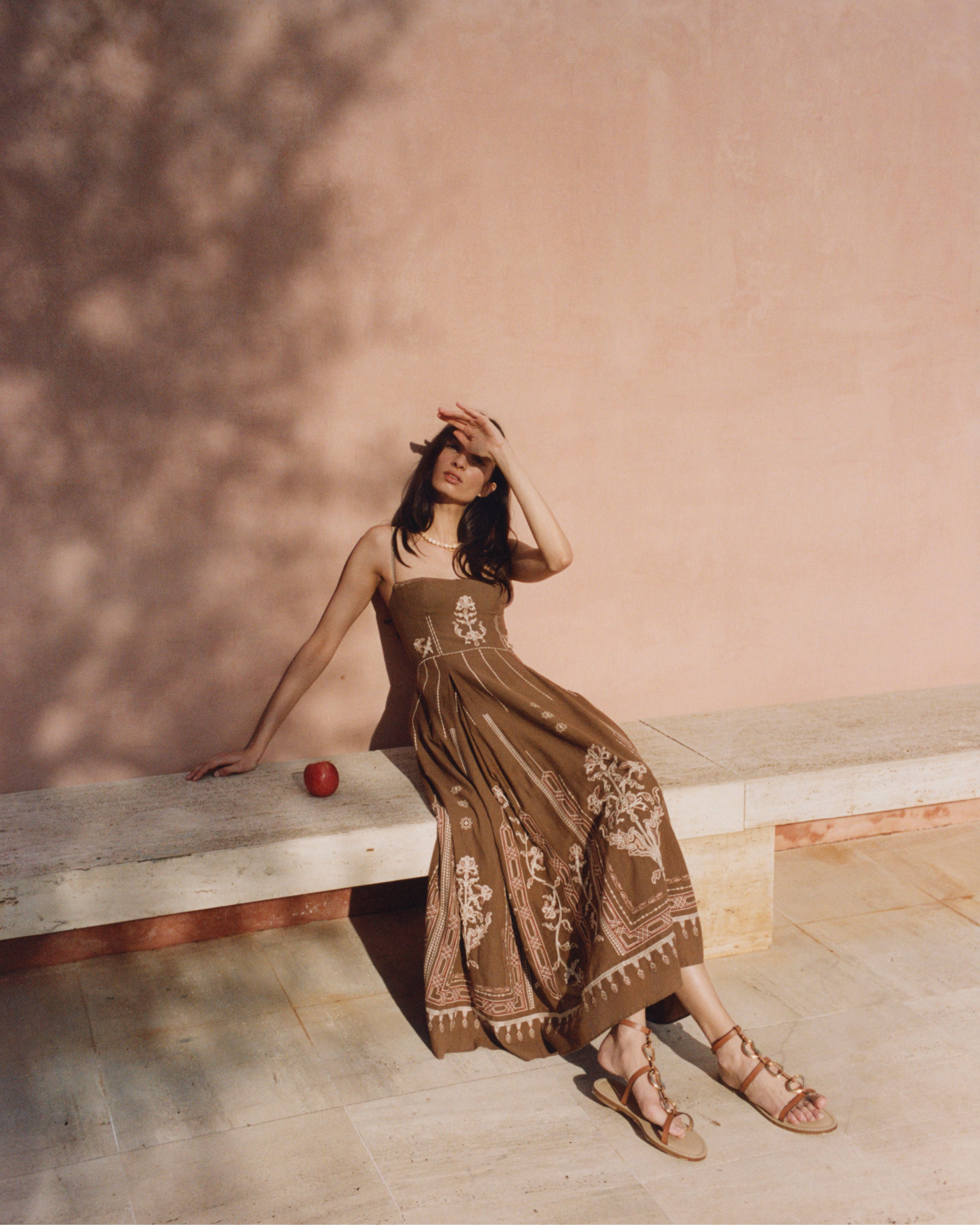 Valya Dress with Lace Embroidery