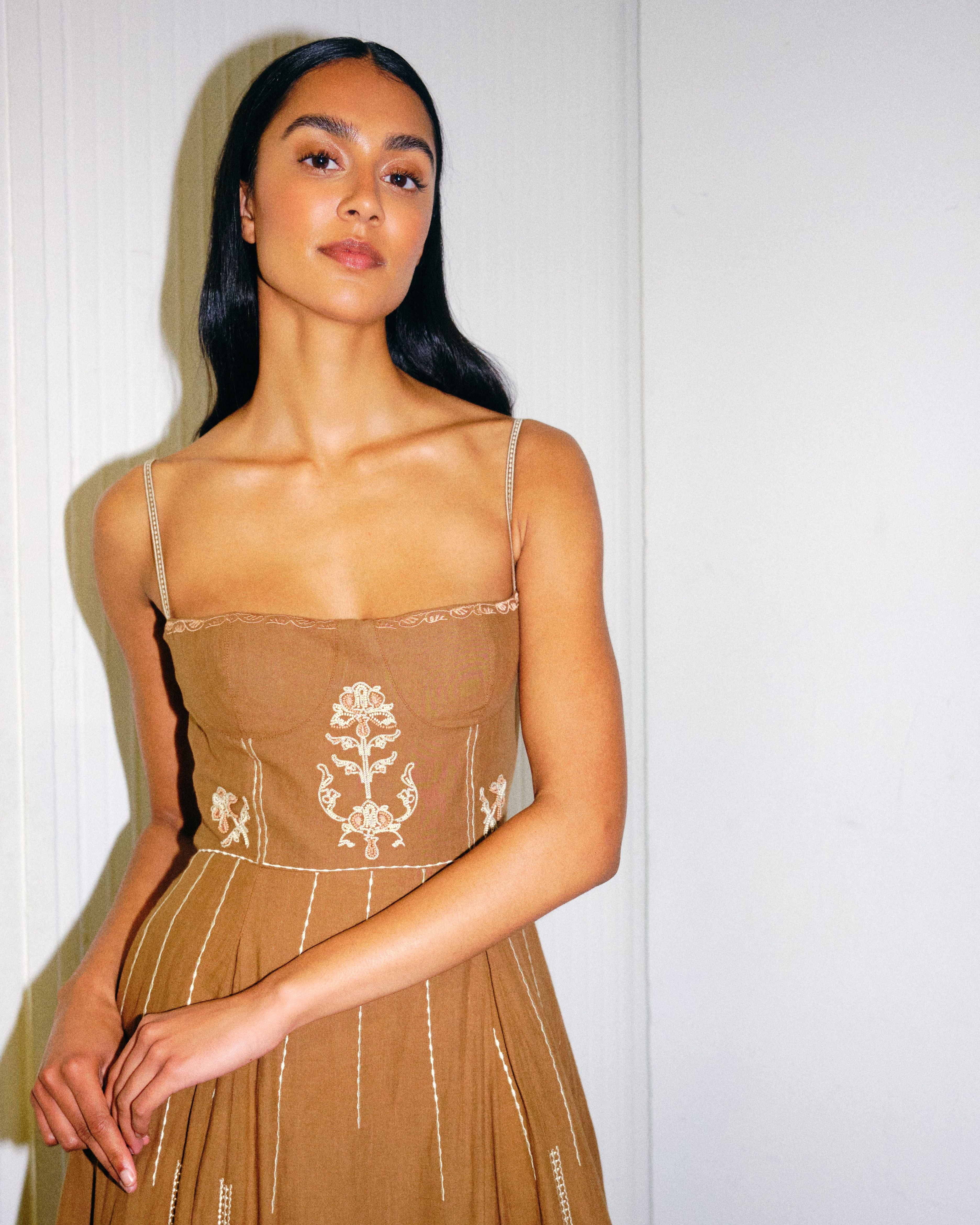 Valya Dress with Lace Embroidery