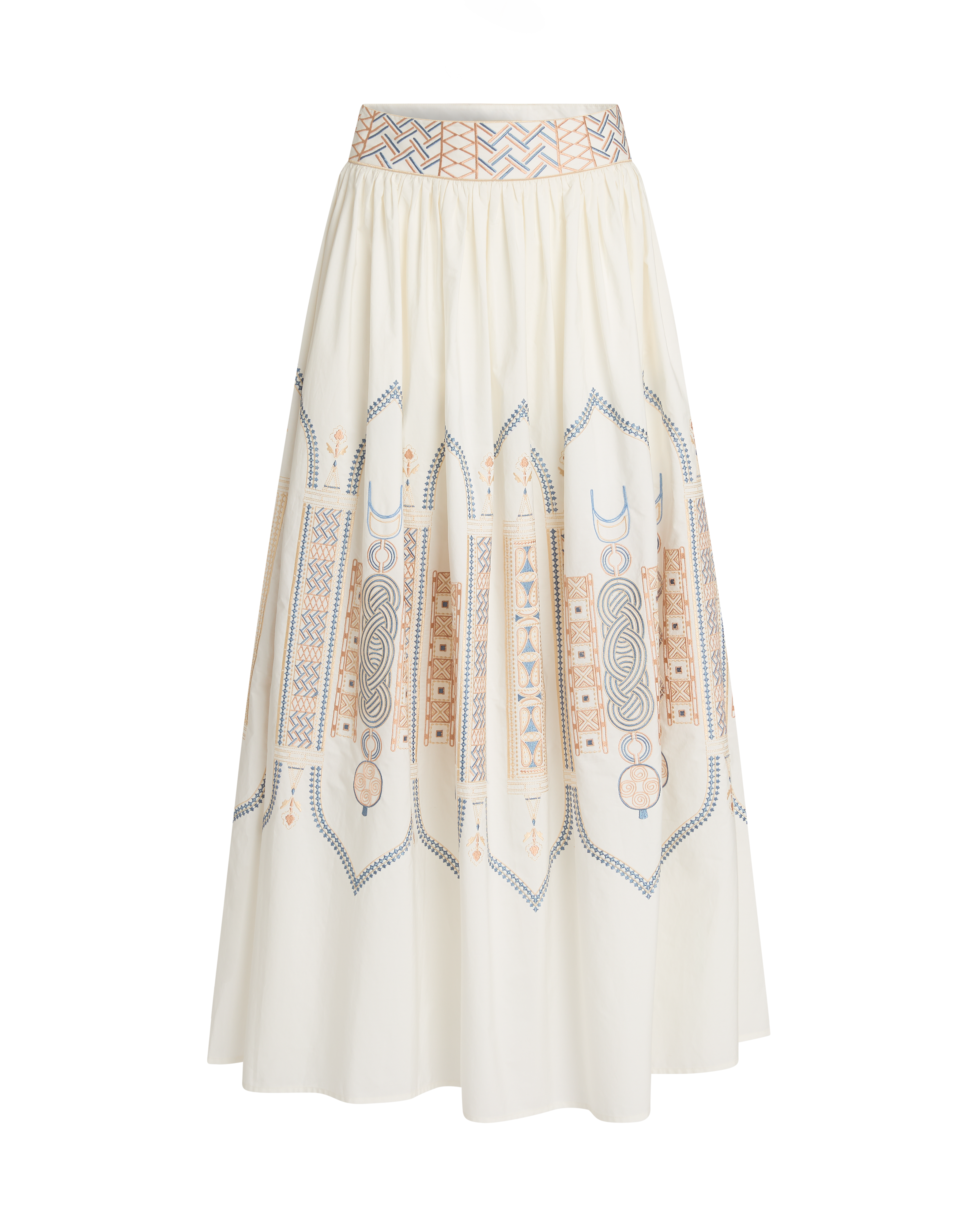 Ombretta Skirt with Lace Embroidery