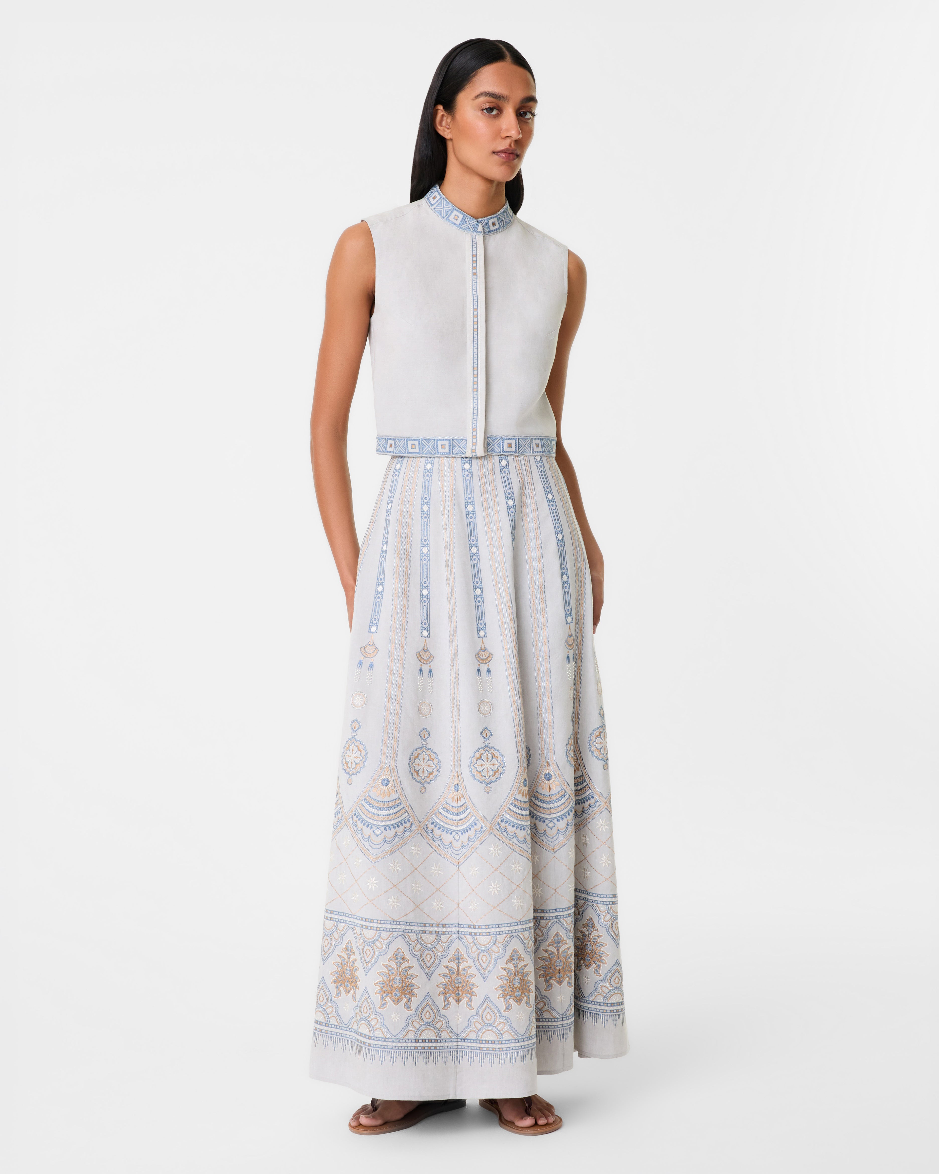 Camille Skirt with Meridiana Embroidery