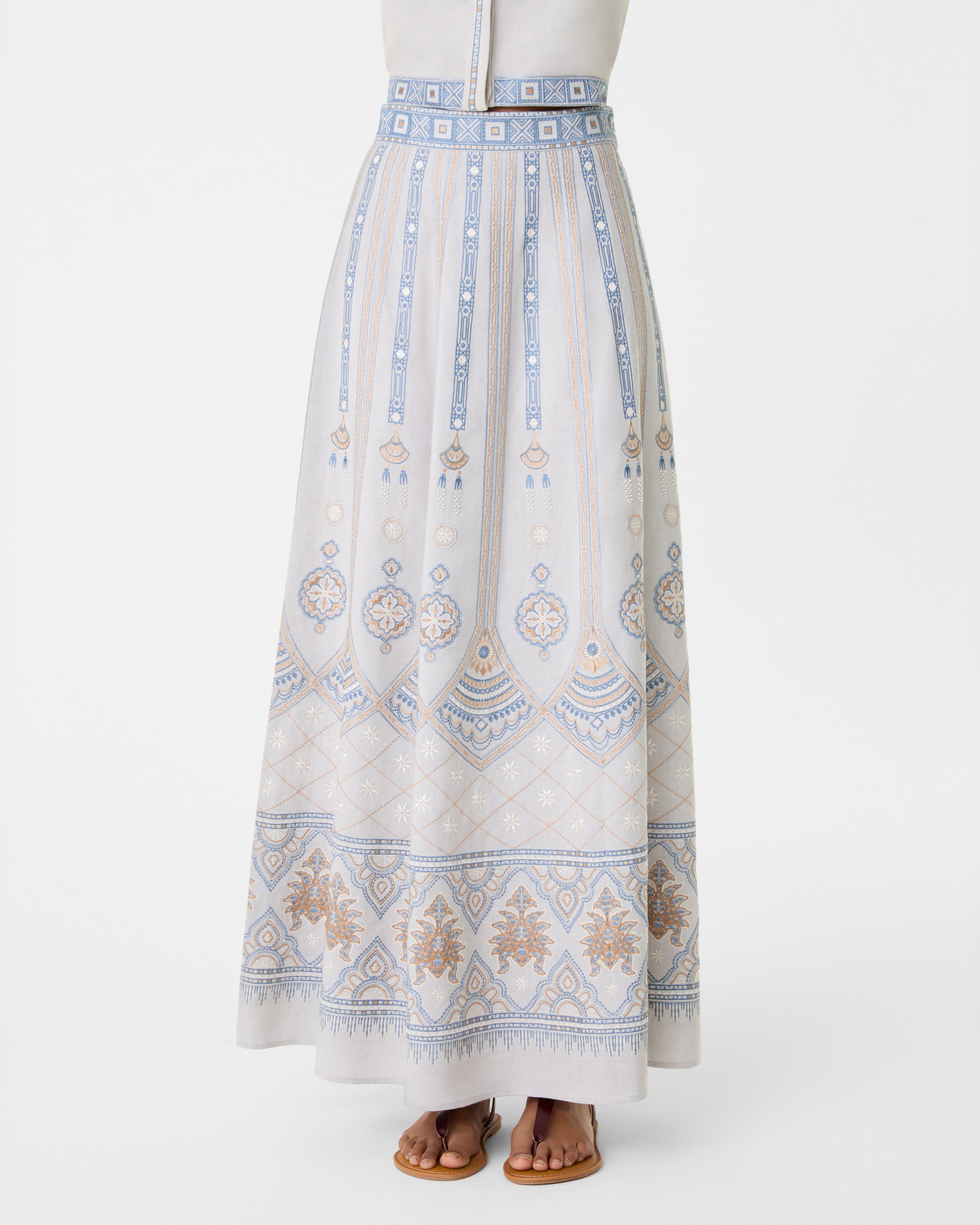 Camille Skirt with Meridiana Embroidery