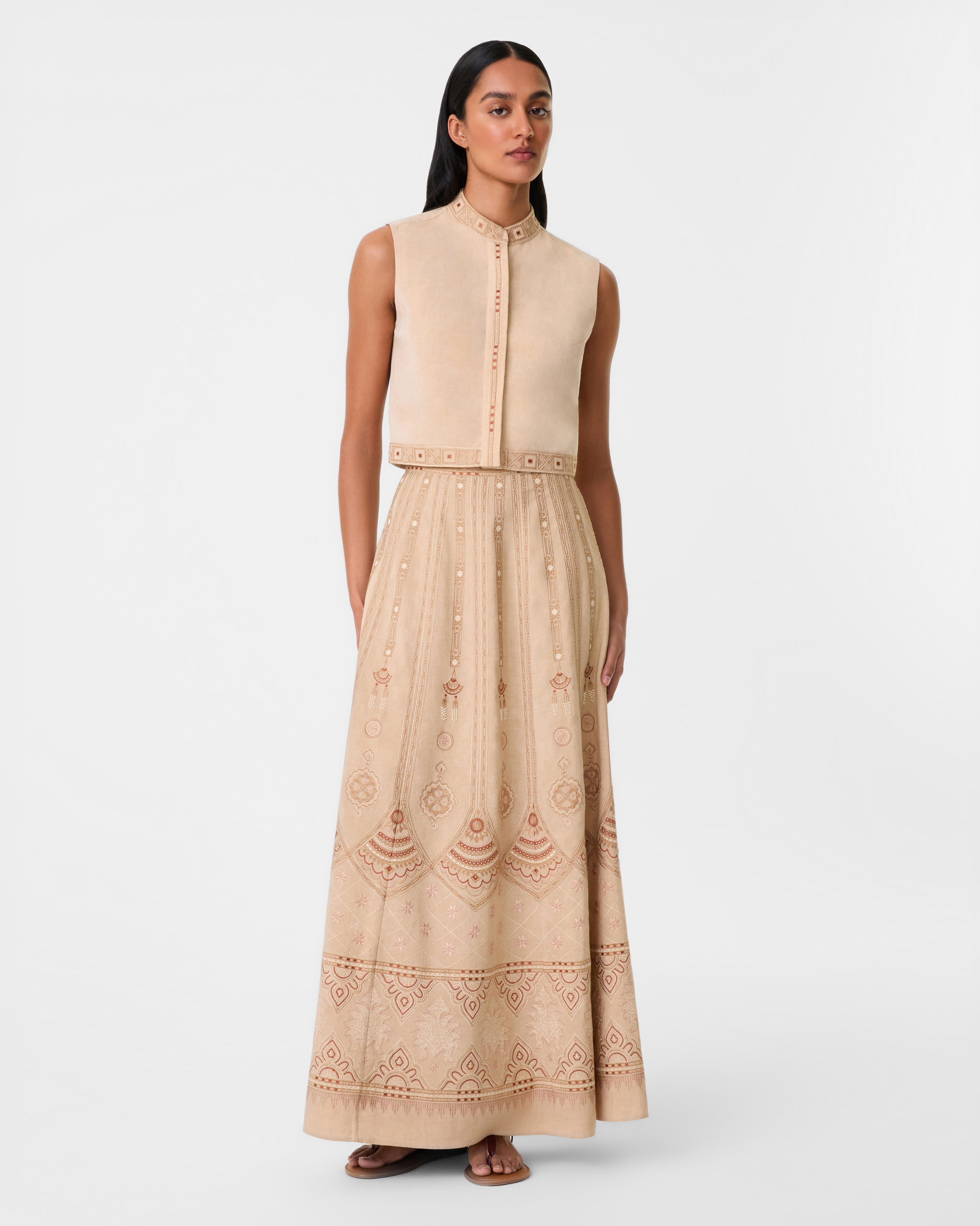 Camille Skirt with Meridiana Embroidery