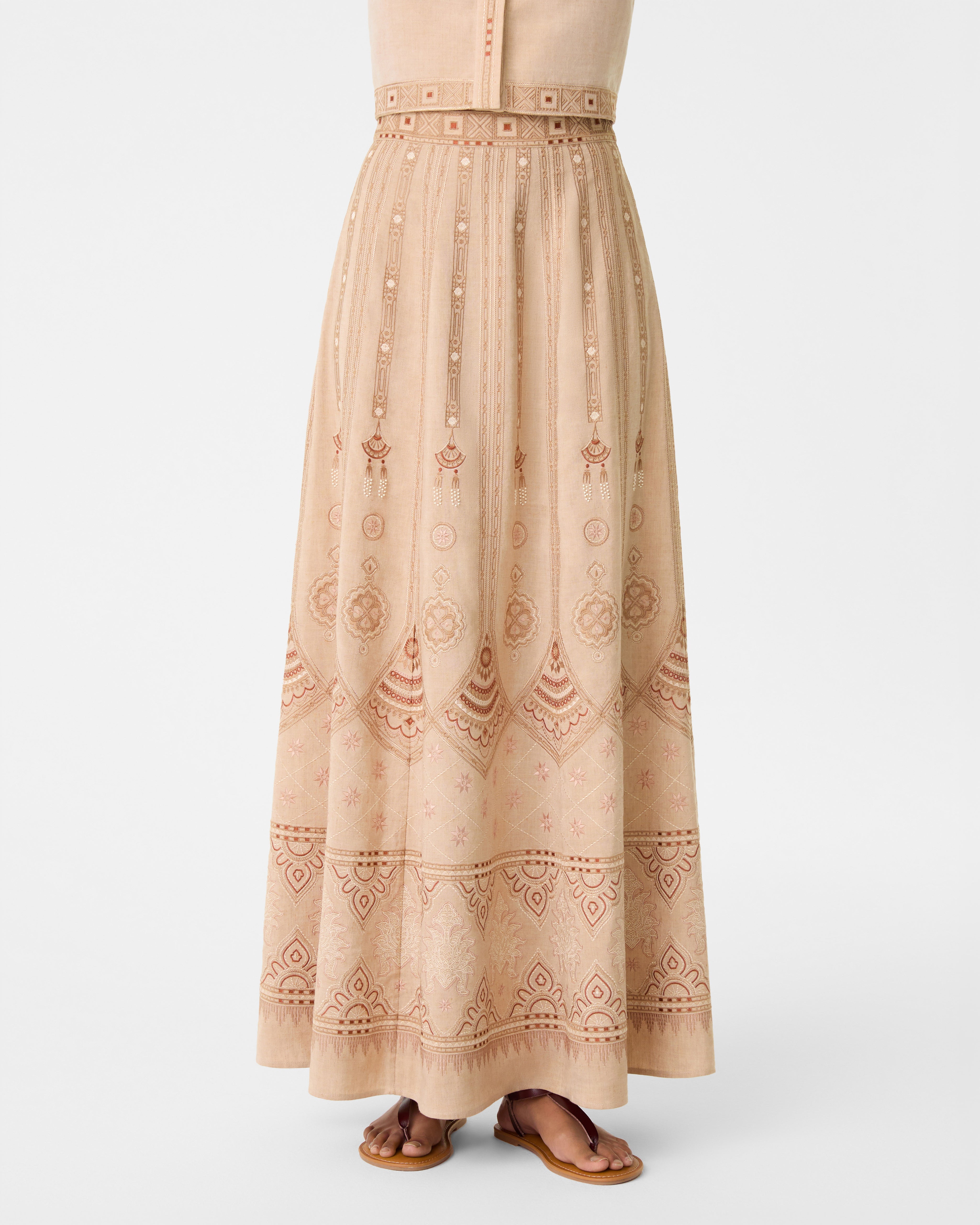 Camille Skirt with Meridiana Embroidery