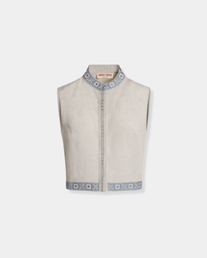 Andorra Top with Meridiana Embroidery