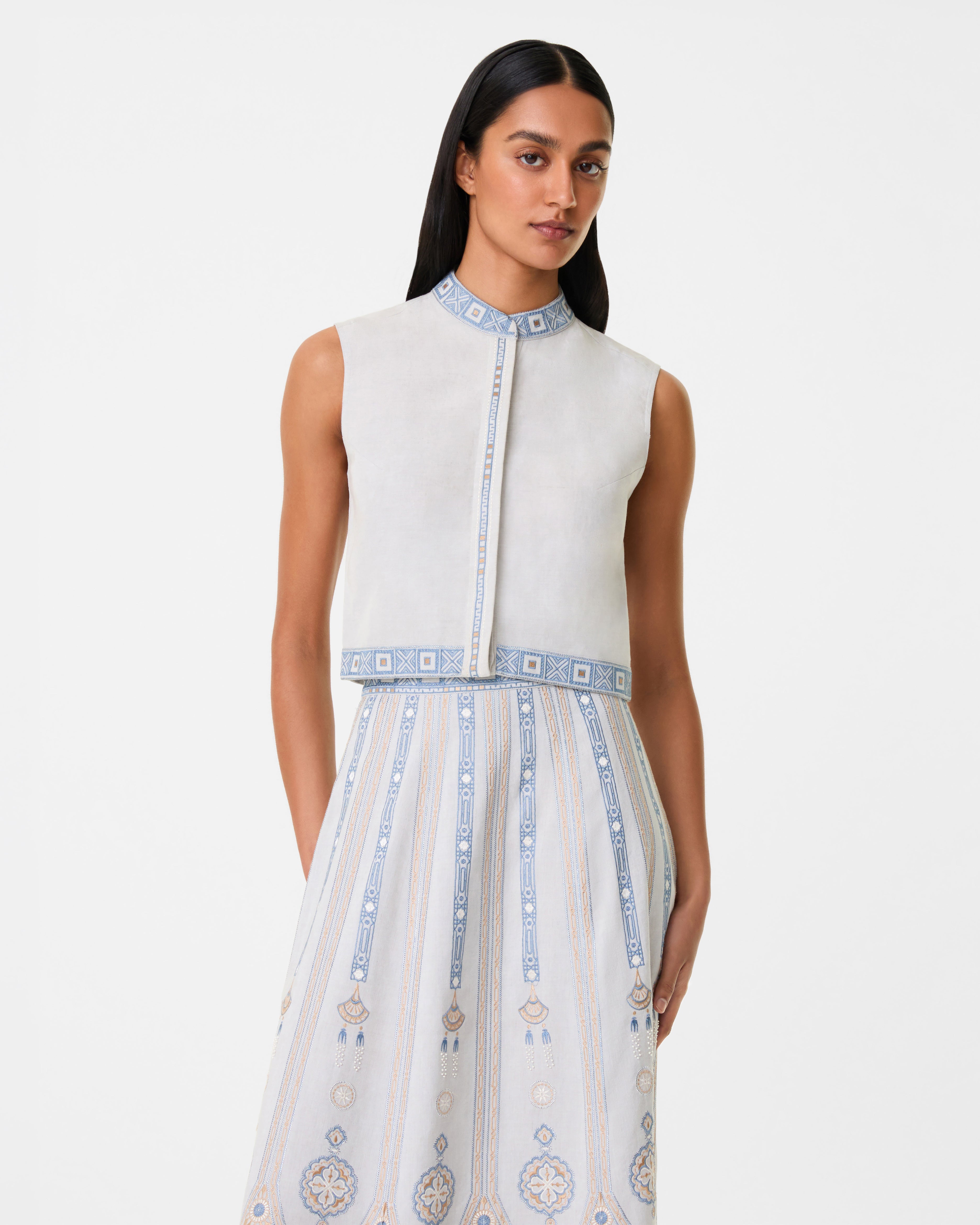 Andorra Top with Meridiana Embroidery