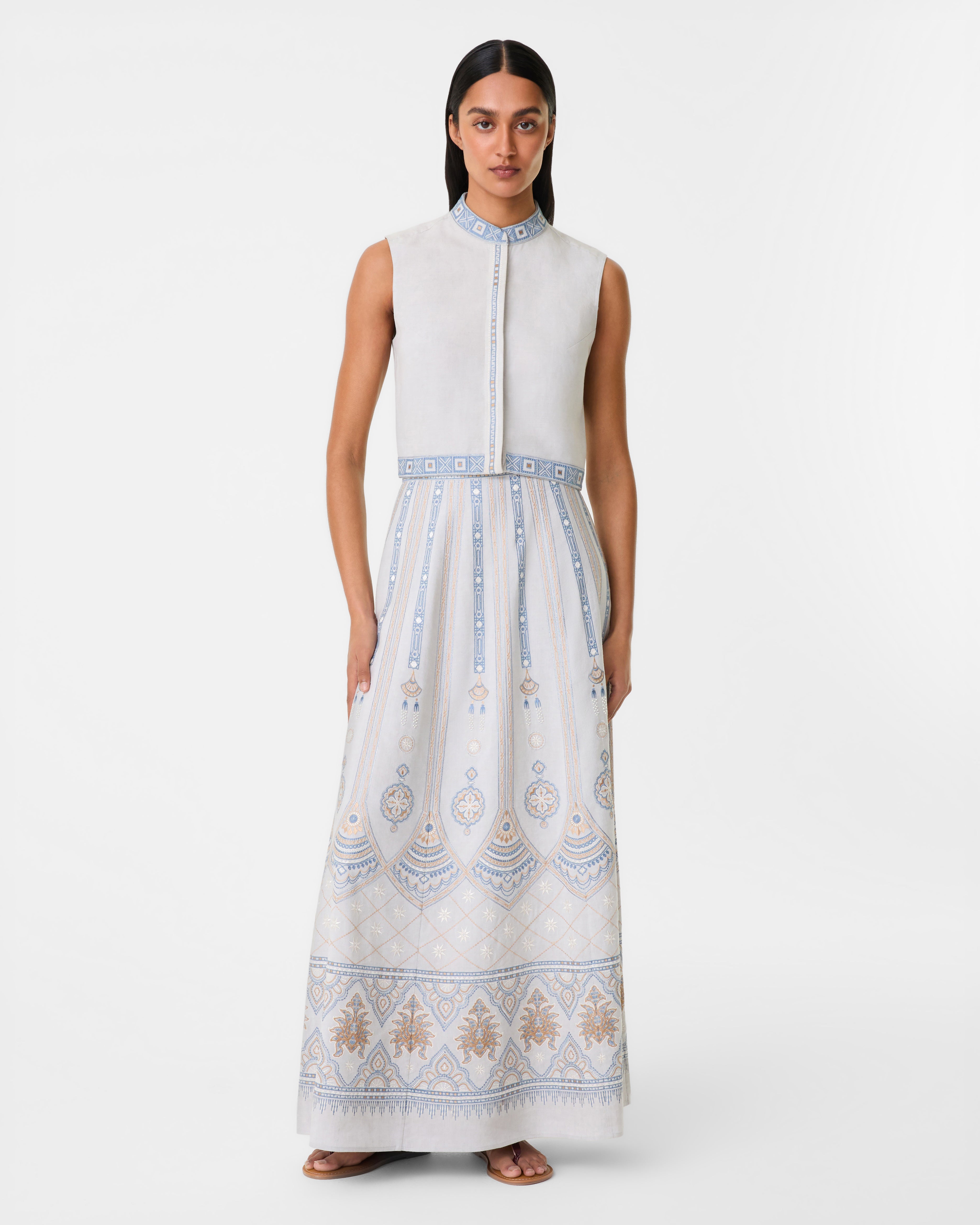 Andorra Top with Meridiana Embroidery