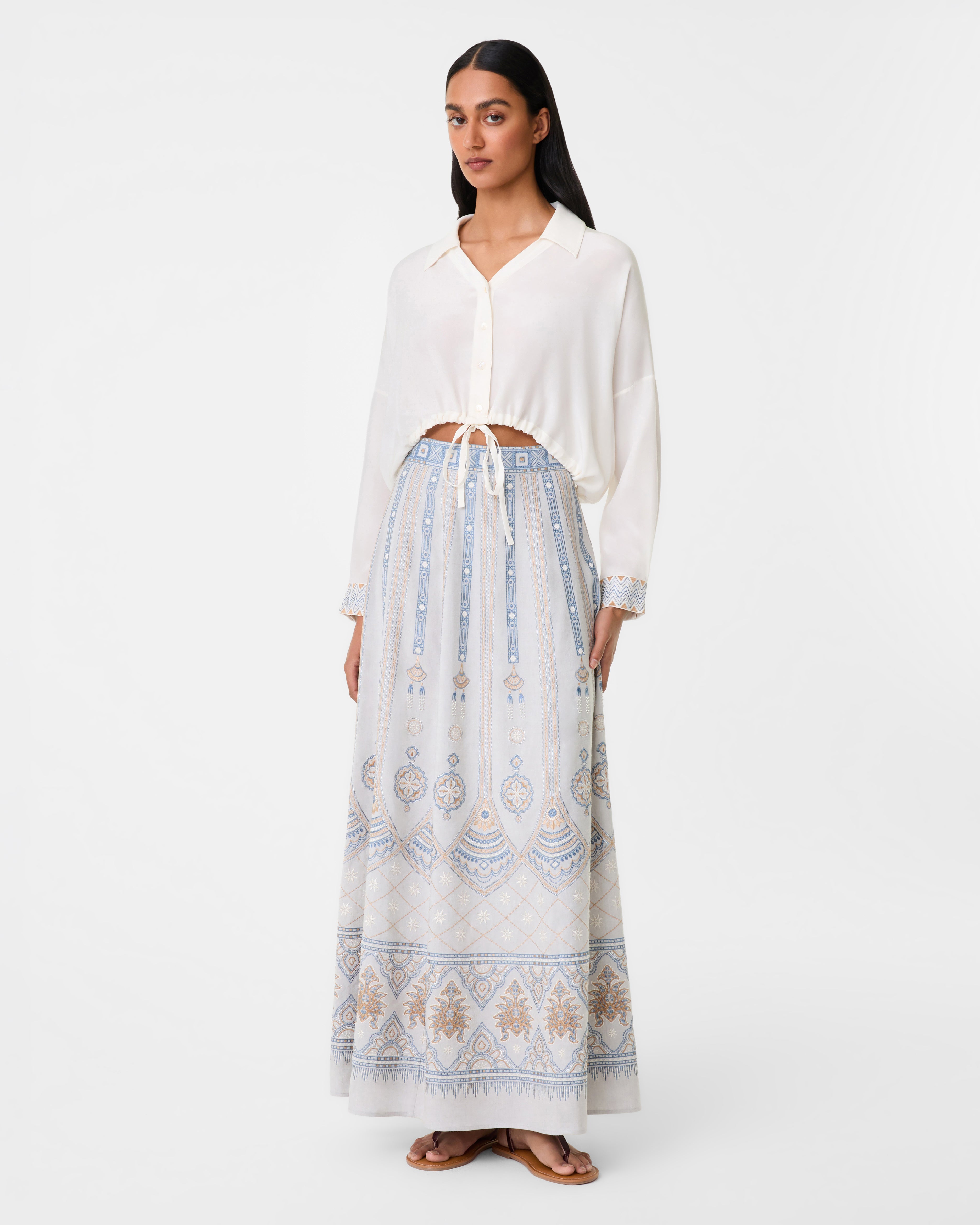 Minerva Top with Meridiana Embroidery