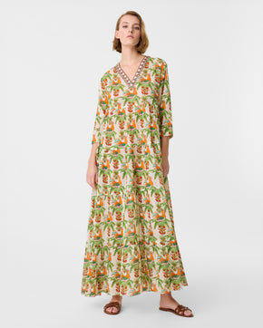 Alba Caftan in Midsummer Print