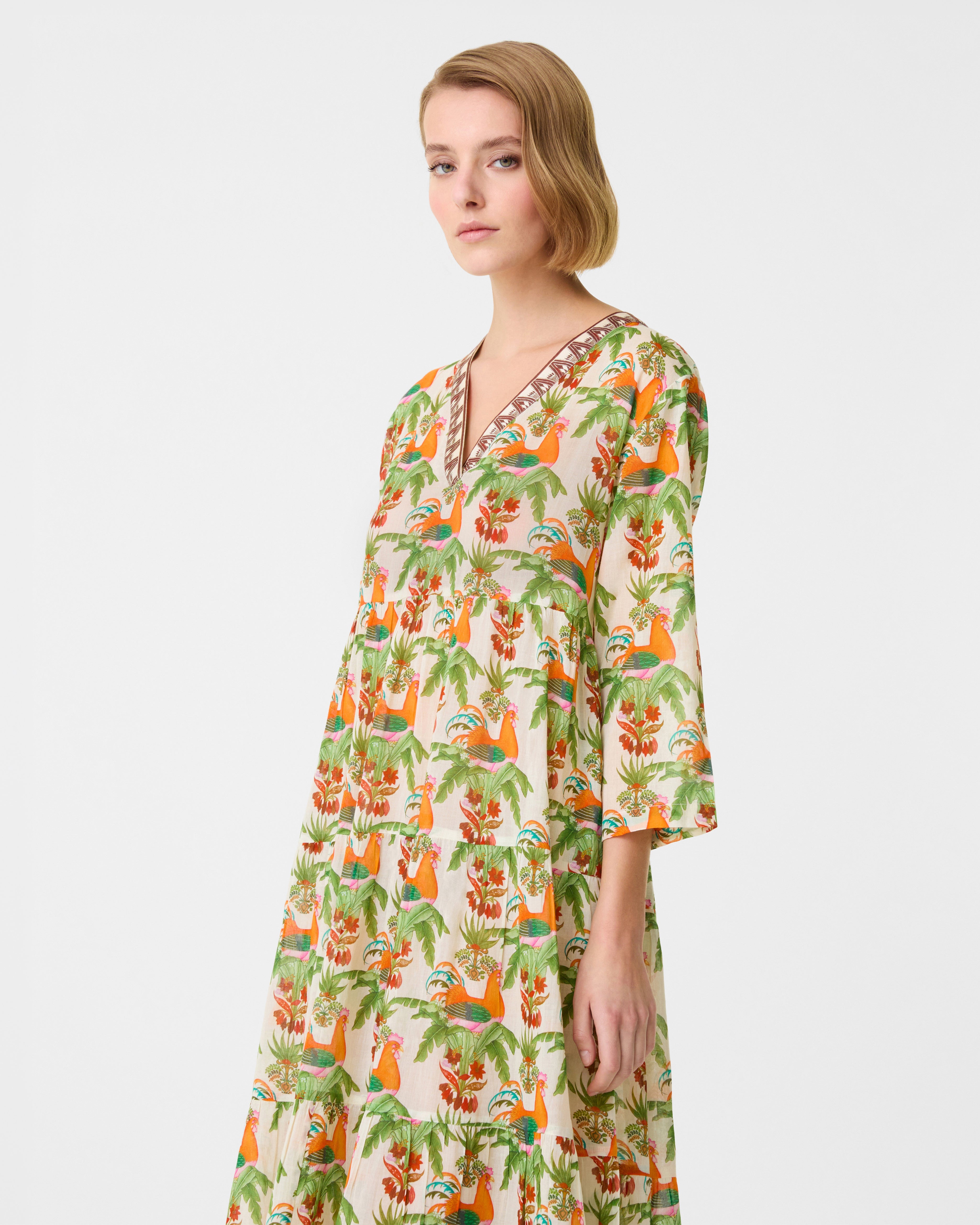 Alba Caftan in Midsummer Print