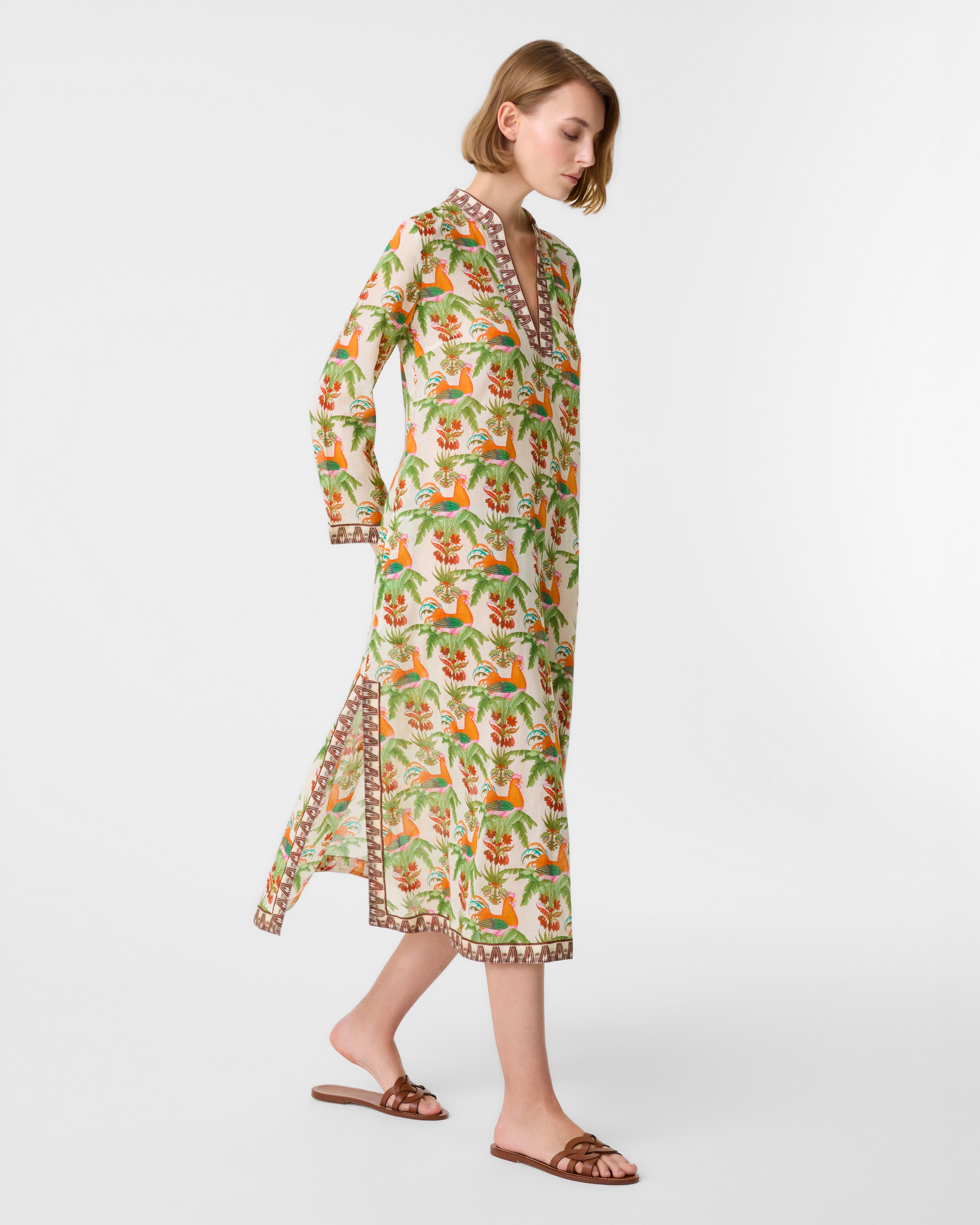 Giada Caftan in Midsummer Print
