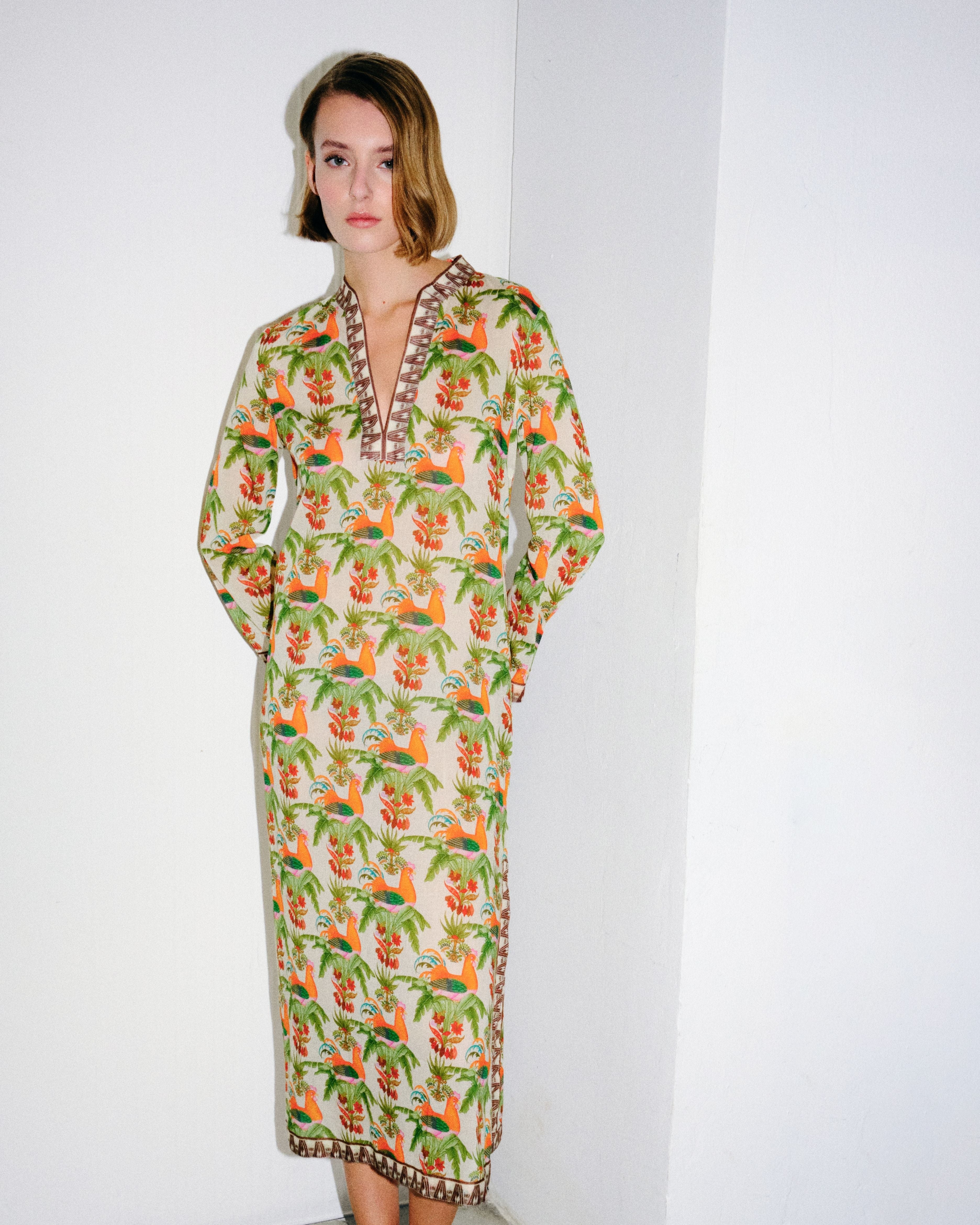 Giada Caftan in Midsummer Print