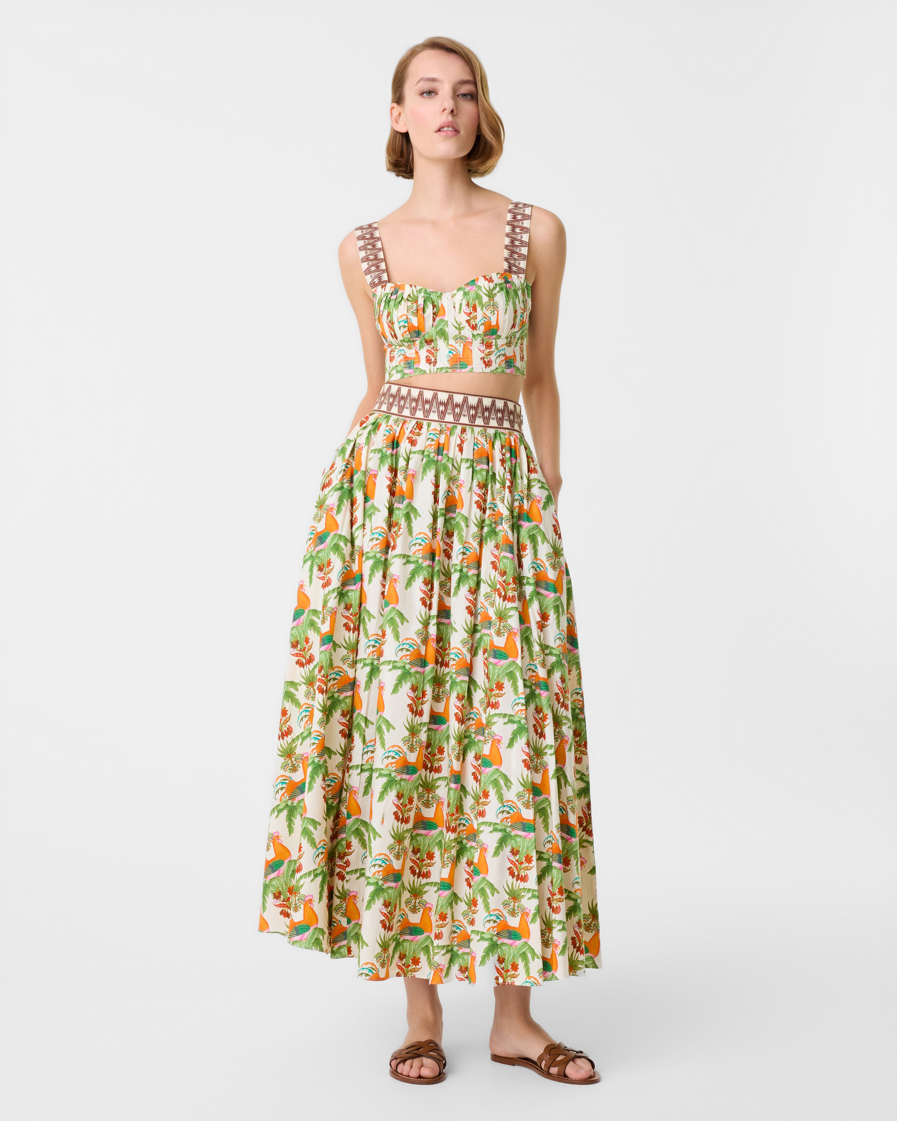 Ombretta Skirt in Midsummer Print