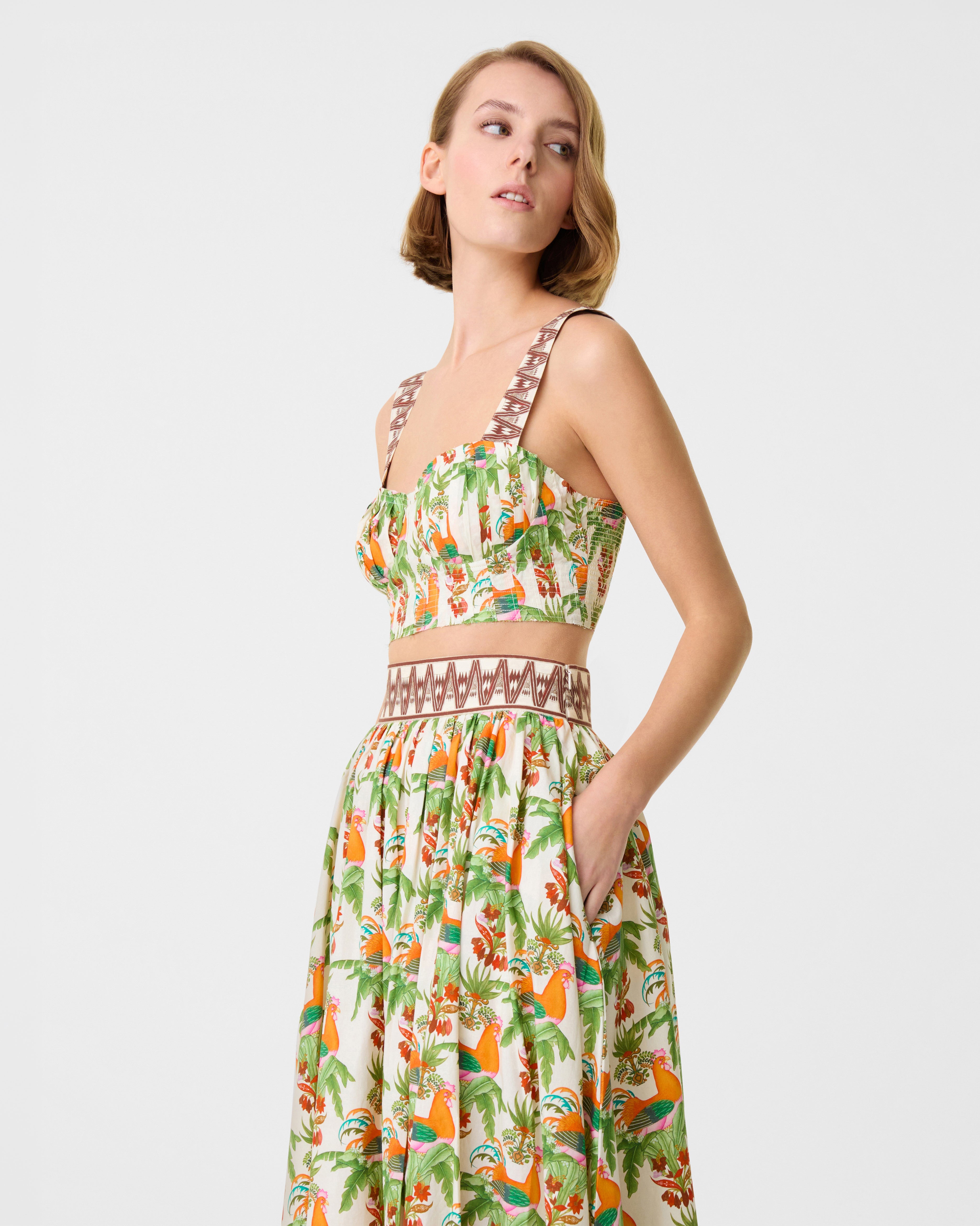 Dalia Top in Midsummer Print