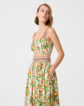 Dalia Top in Midsummer Print