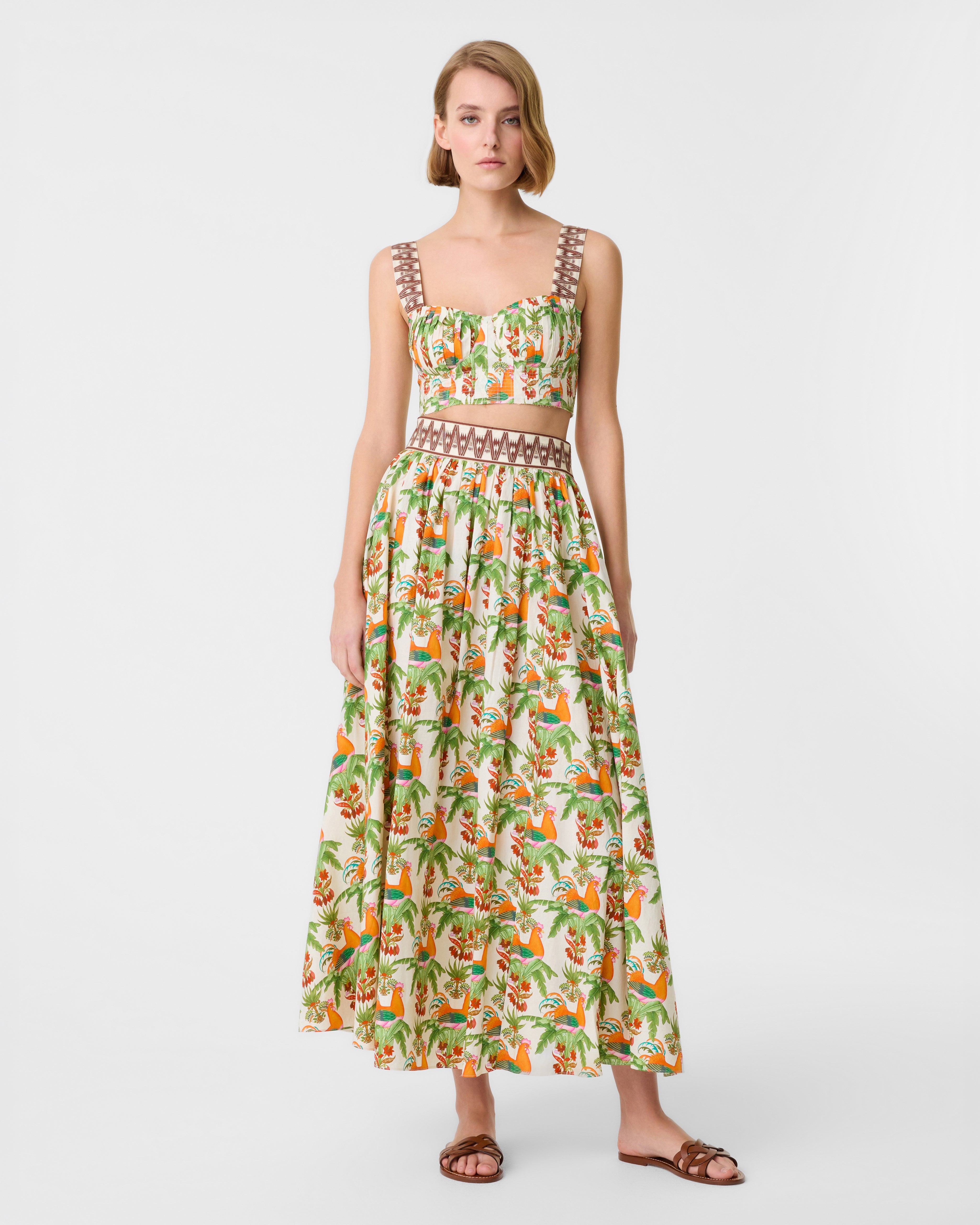 Dalia Top in Midsummer Print