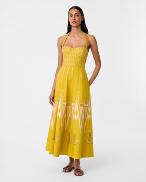 Lotty Dress with Papyrus Embroidery