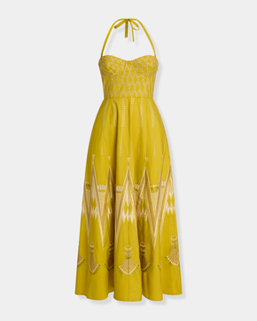 Lotty Dress with Papyrus Embroidery