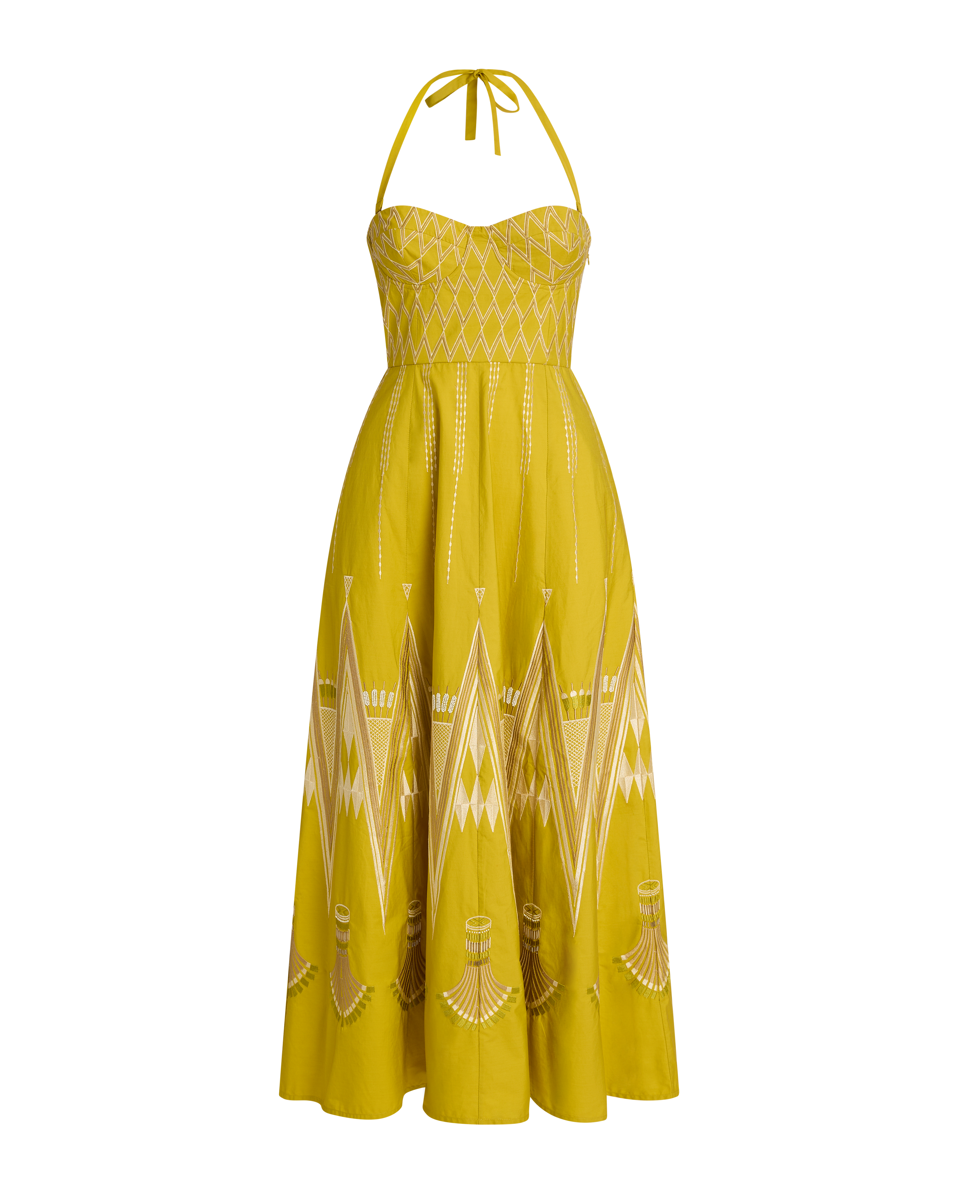 Lotty Dress with Papyrus Embroidery