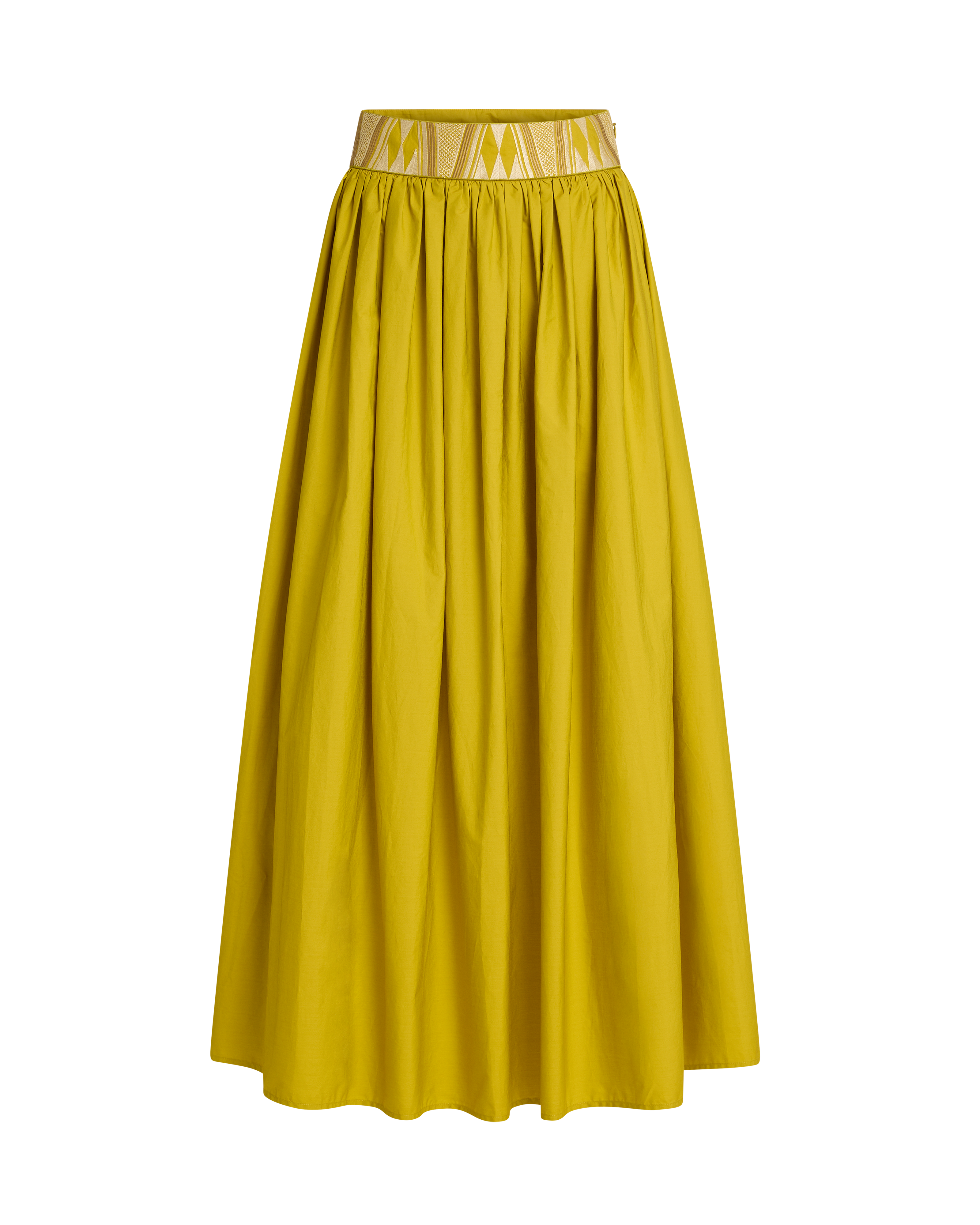 Ombretta  Skirt with Papyrus Embroidery