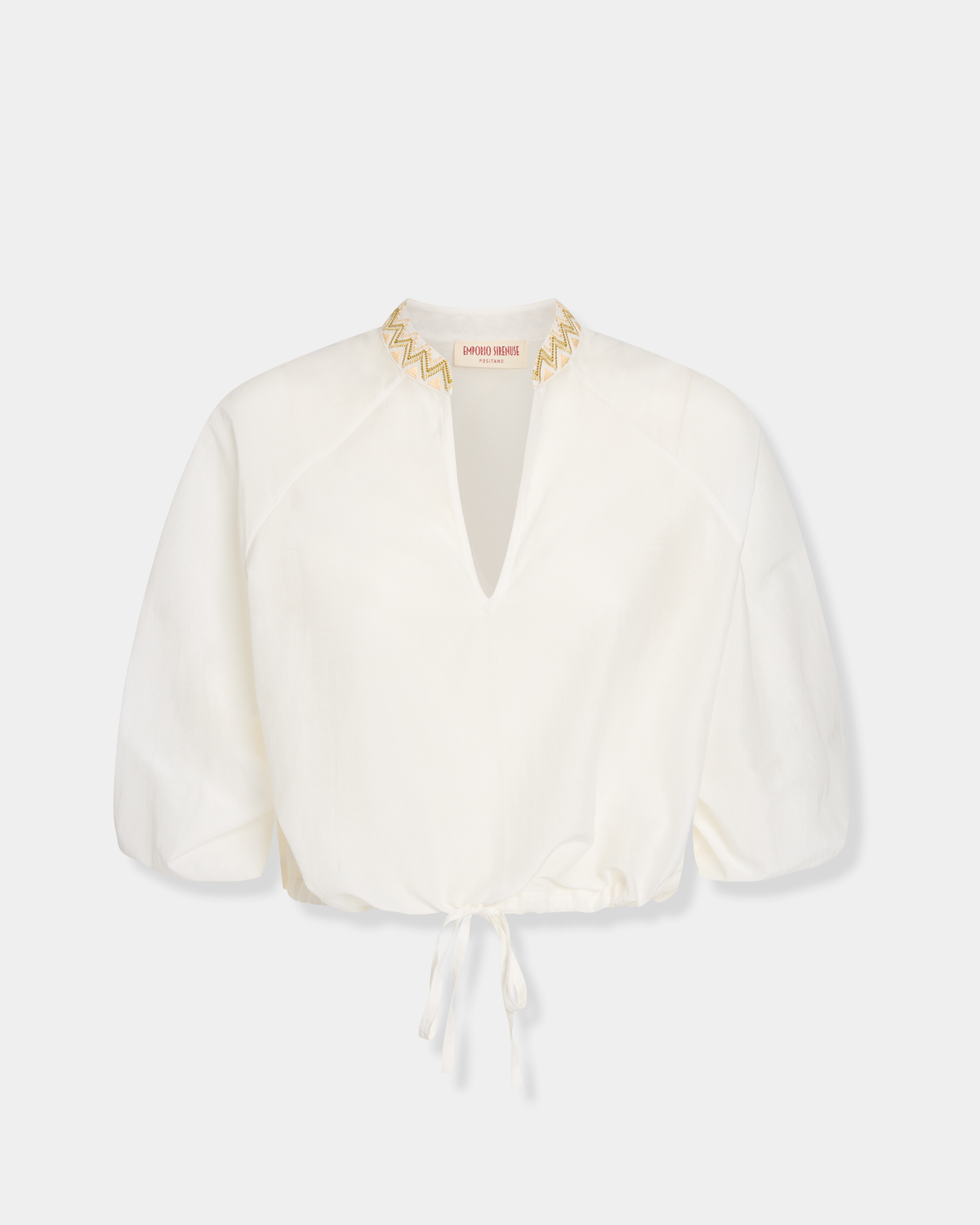 Circe Top with Papyrus Embroidery