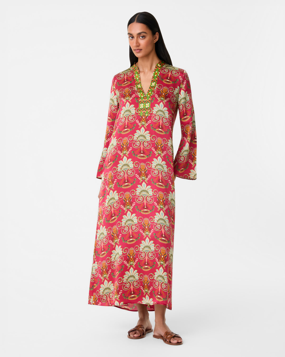 Jenna Caftan in River Valley Print