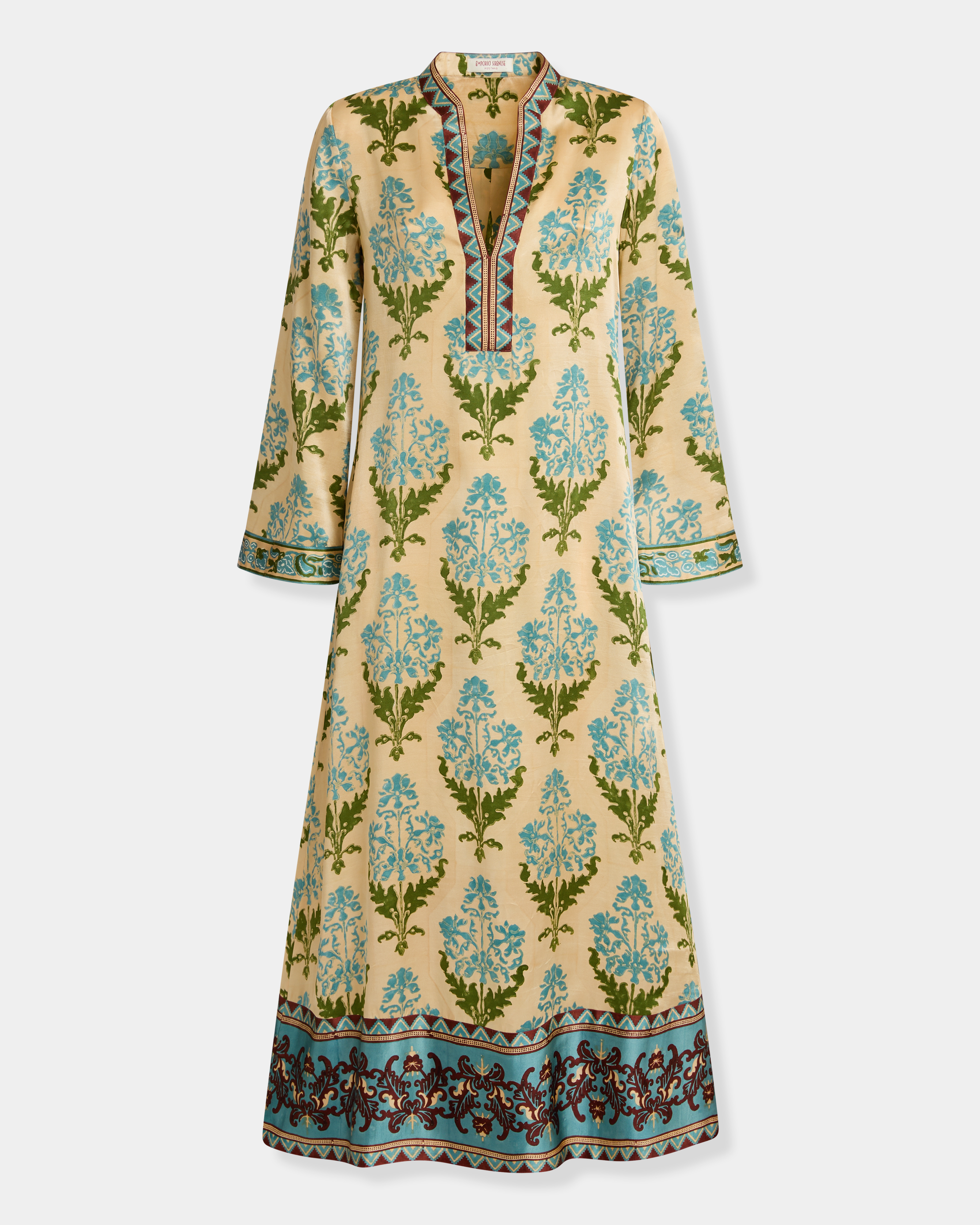 Jenna Caftan in Three Flowers Print