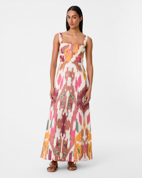 Azzurra Dress in Watercolor Ikat