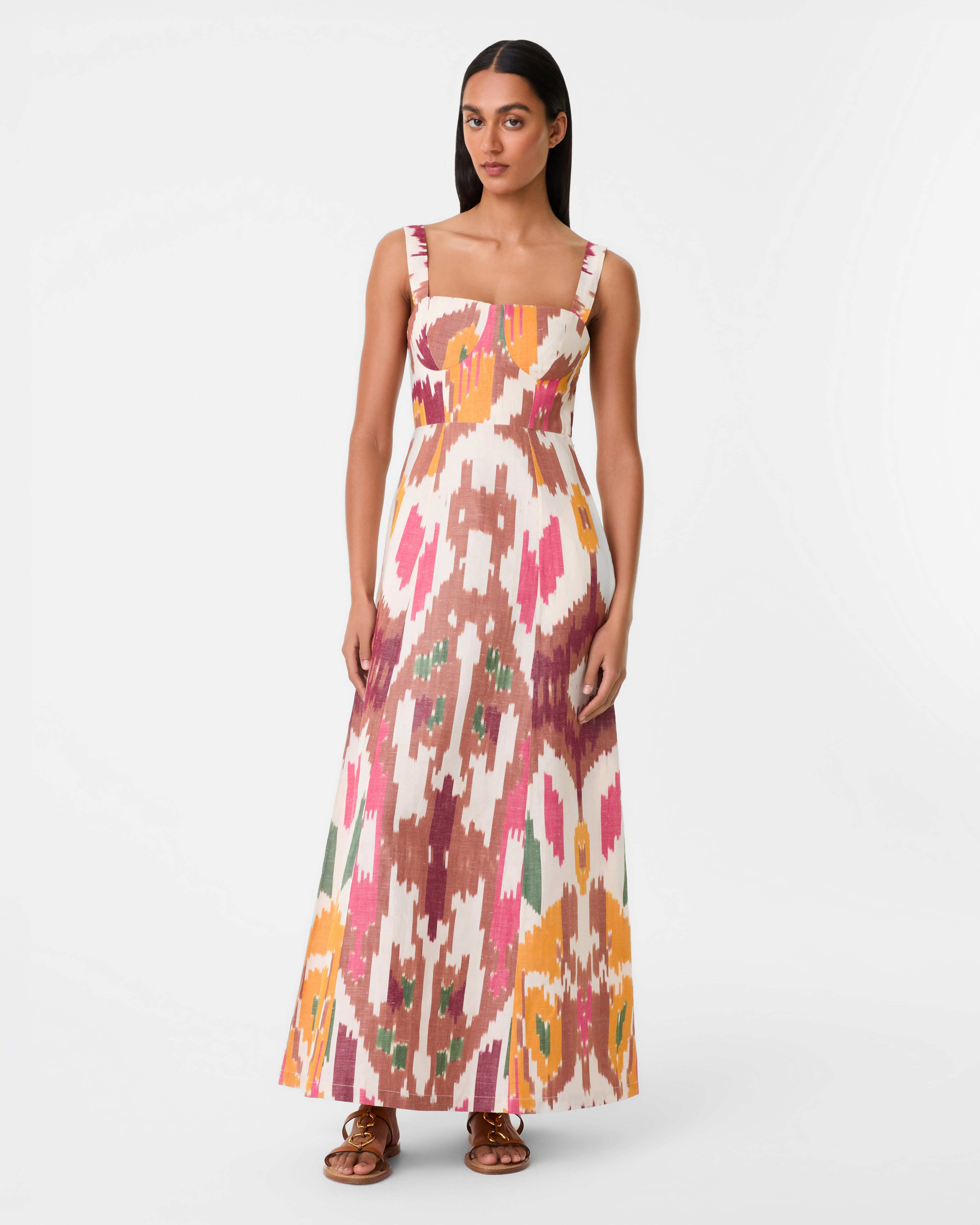 Azzurra Dress in Watercolor Ikat