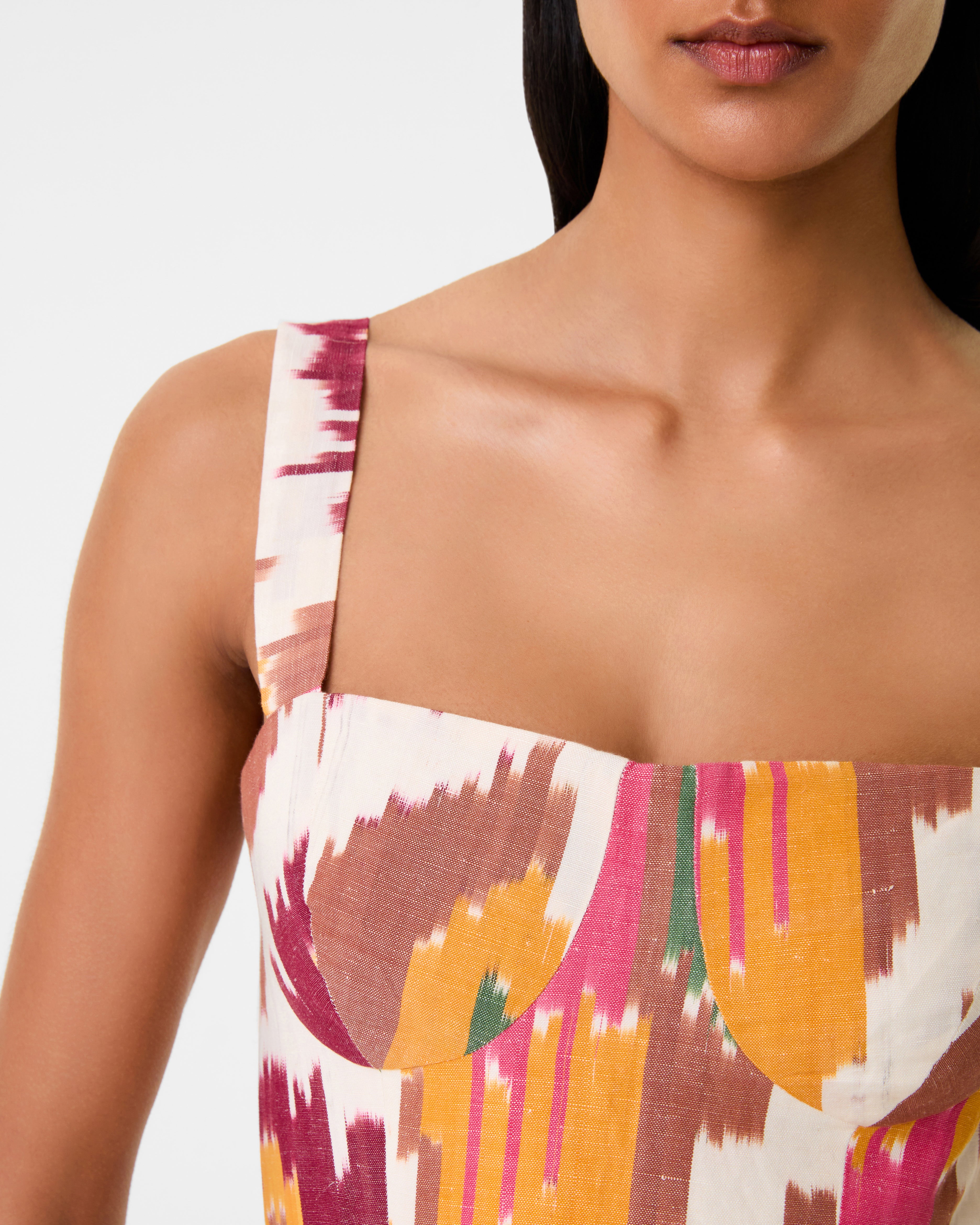 Azzurra Dress in Watercolor Ikat