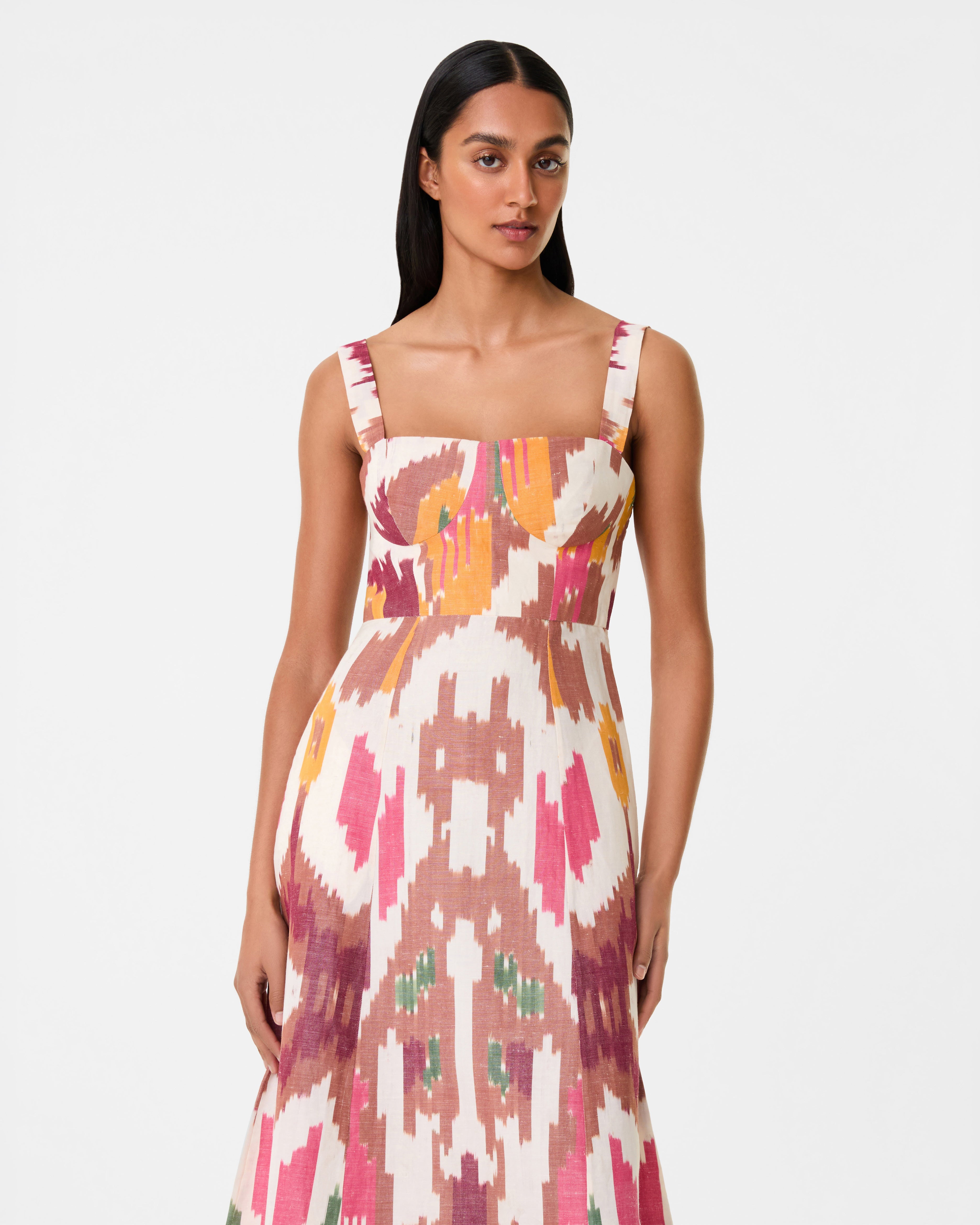 Azzurra Dress in Watercolor Ikat