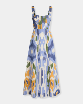 Azzurra Dress in Watercolor Ikat