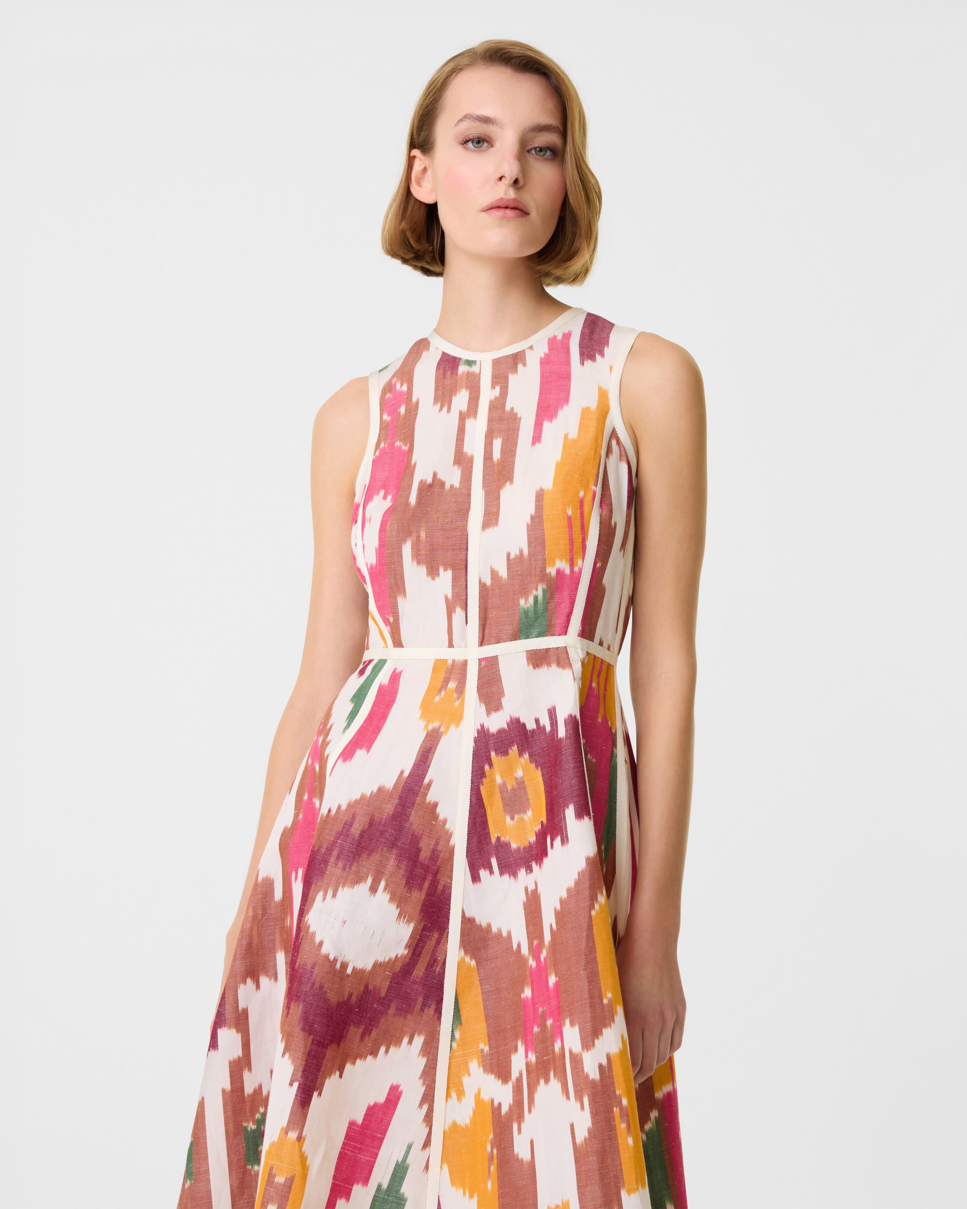 Clodette Dress in Watercolor Ikat