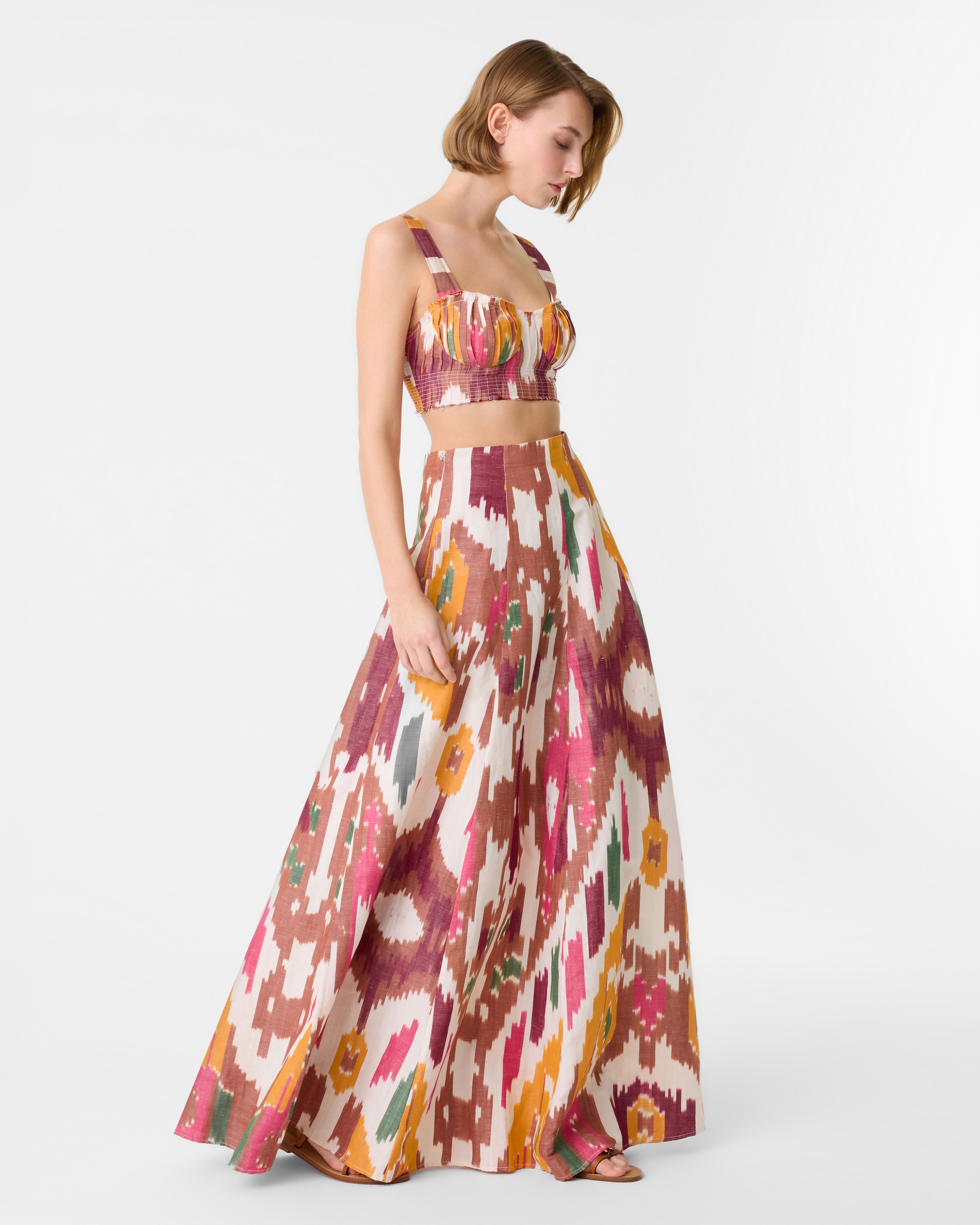 Kika Skirt in Watercolor Ikat