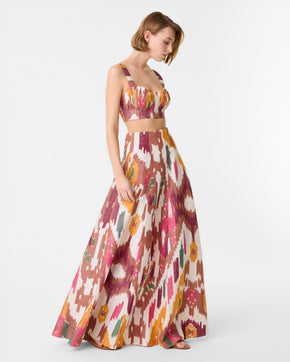 Kika Skirt in Watercolor Ikat