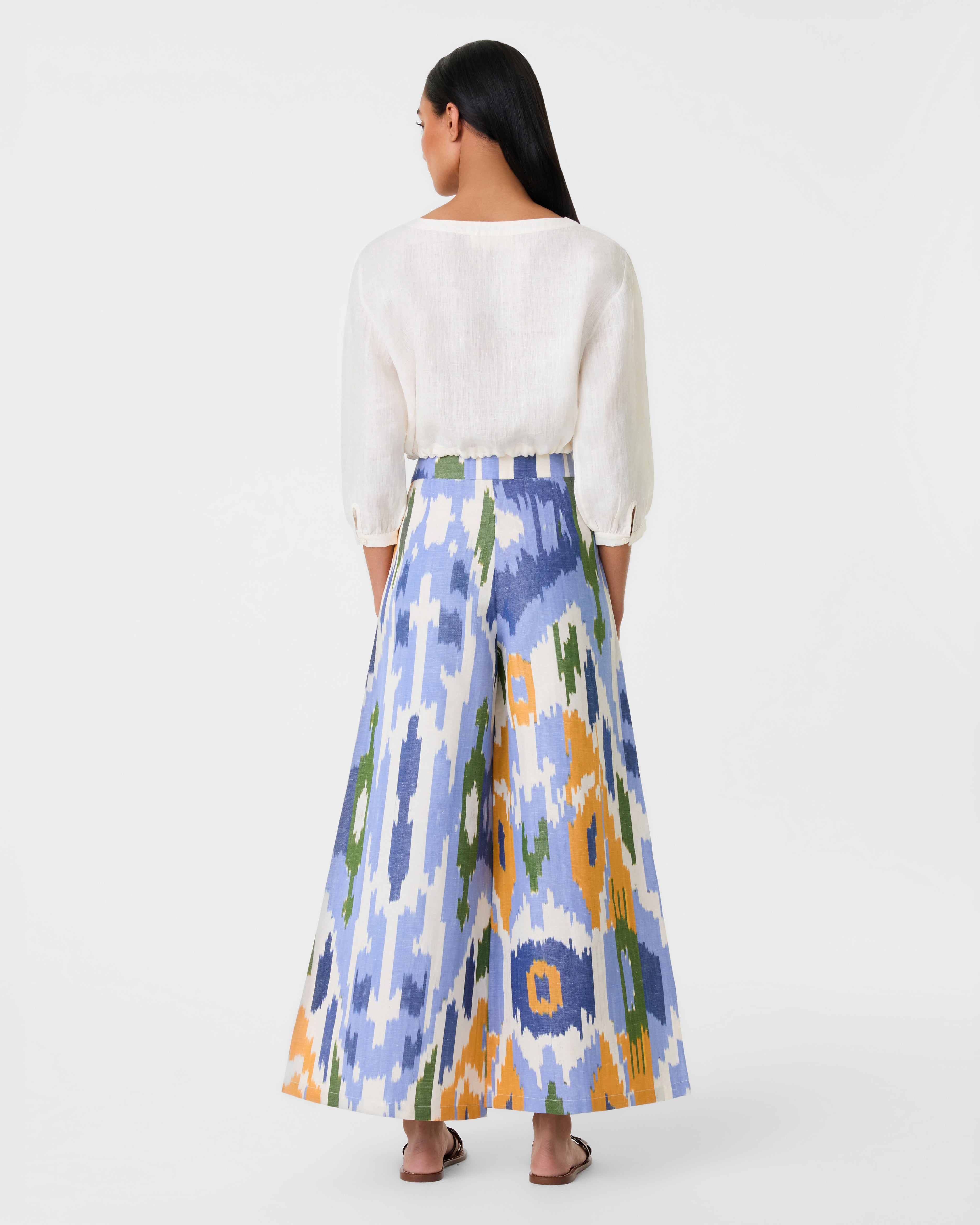 Adele Trousers in Watercolor Ikat