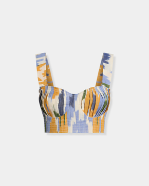 Dalia Top in Watercolor Ikat