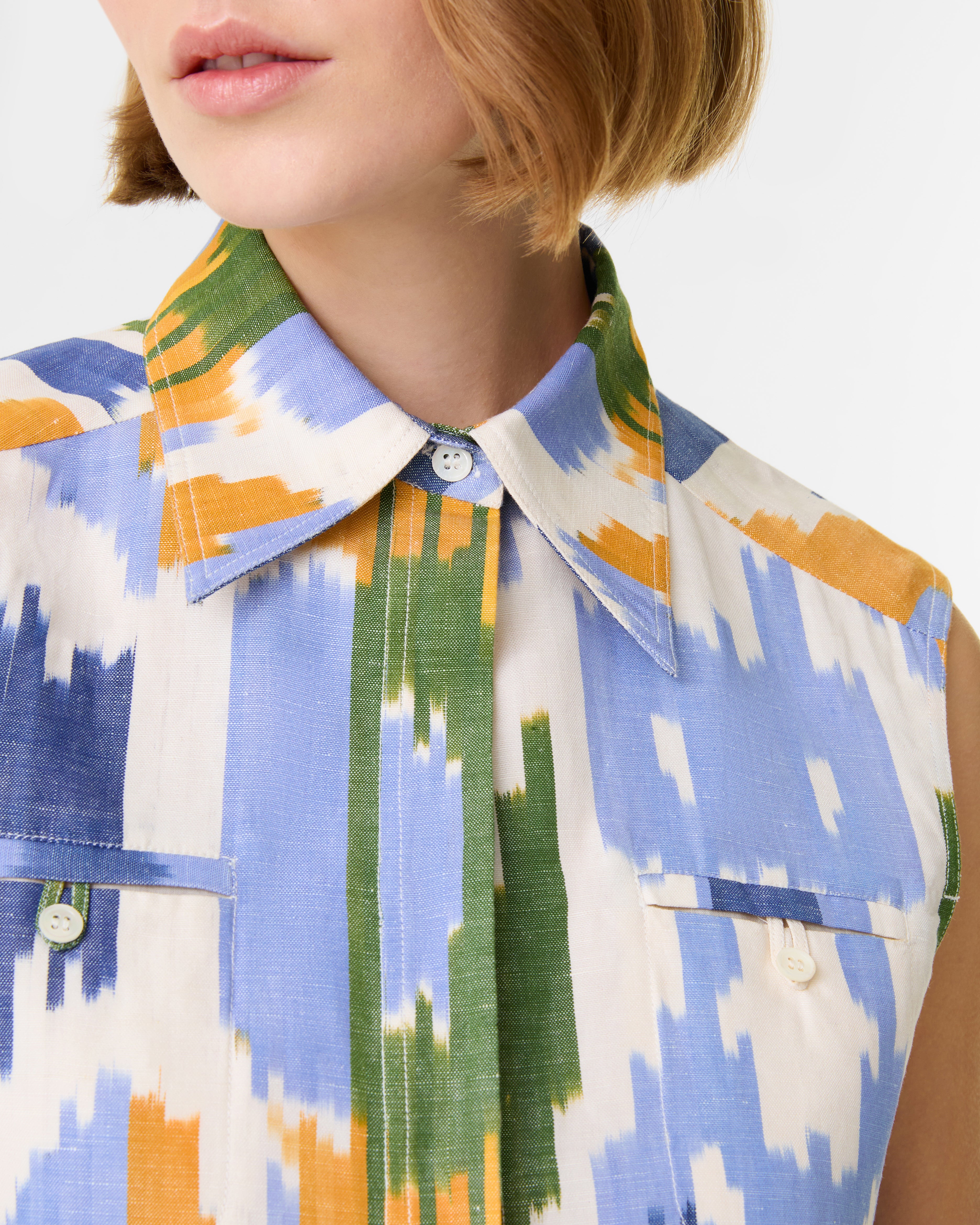 Ylenia Top in Watercolor Ikat